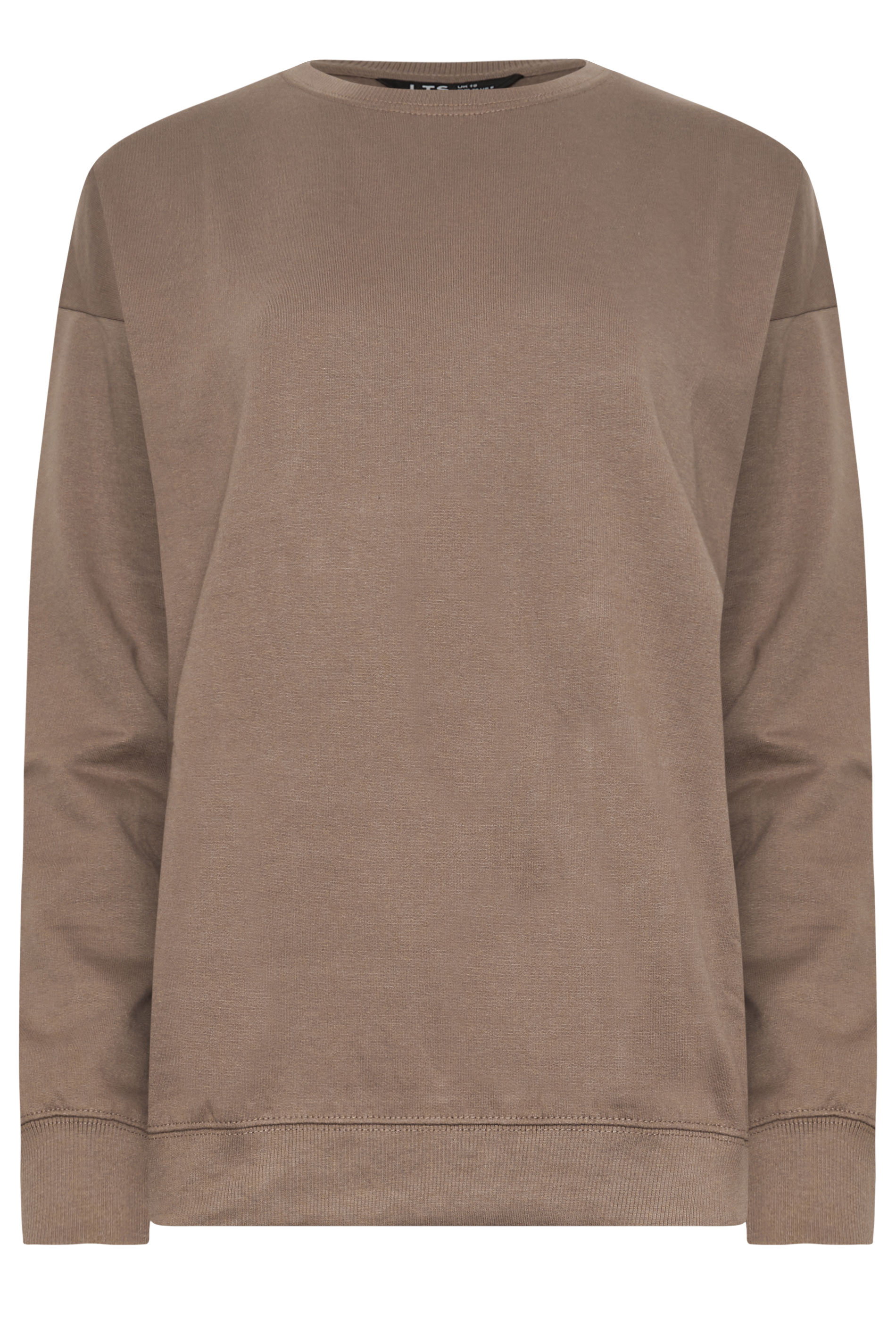 diidii Crewneck Sweat (Brown) XLサイズ LTS Tall Beige Brown Crew Neck Sweatshirt | Long Tall Sally