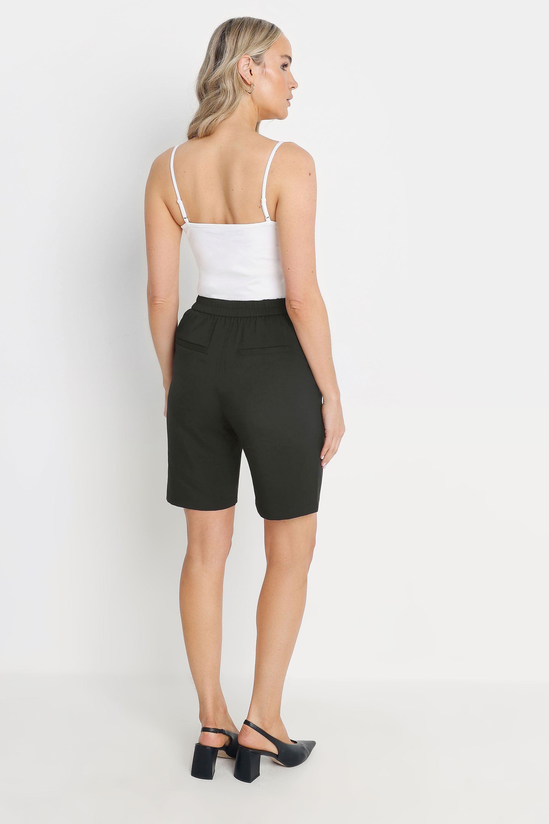 LTS Tall Black Formal Bermuda Shorts | Long Tall Sally 4