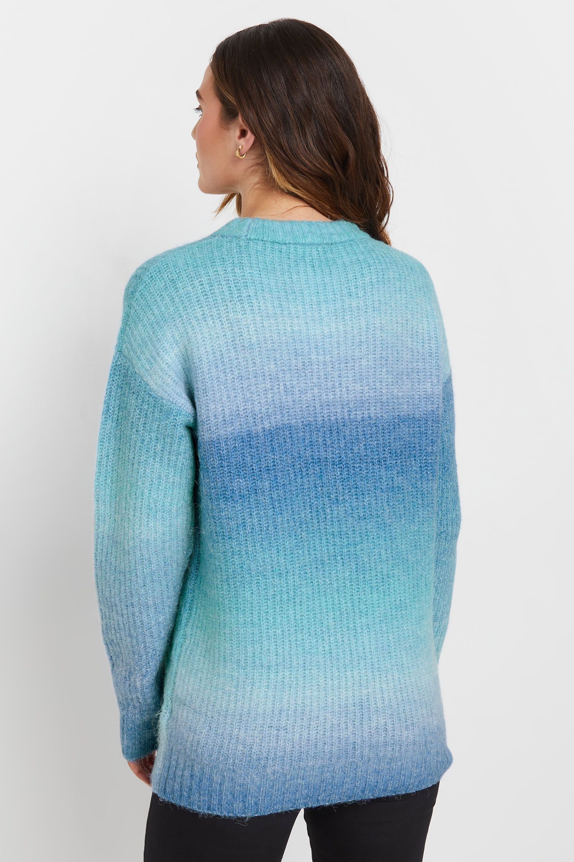LTS Tall Blue Ombre Knitted Jumper | Long Tall Sally 2