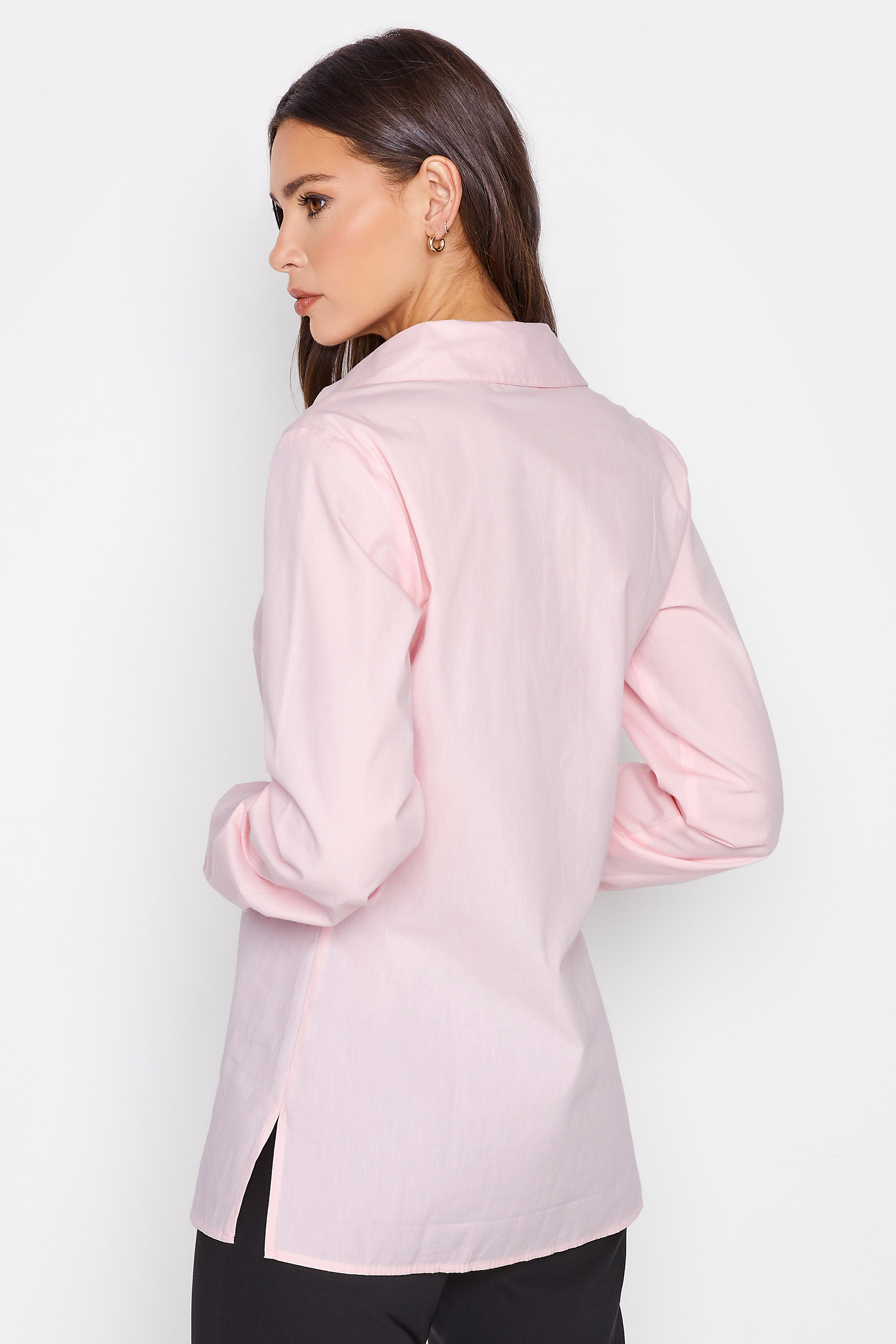 LTS Tall Women's Blush Pink Fitted Cotton Shirt | Long Tall Sally  3