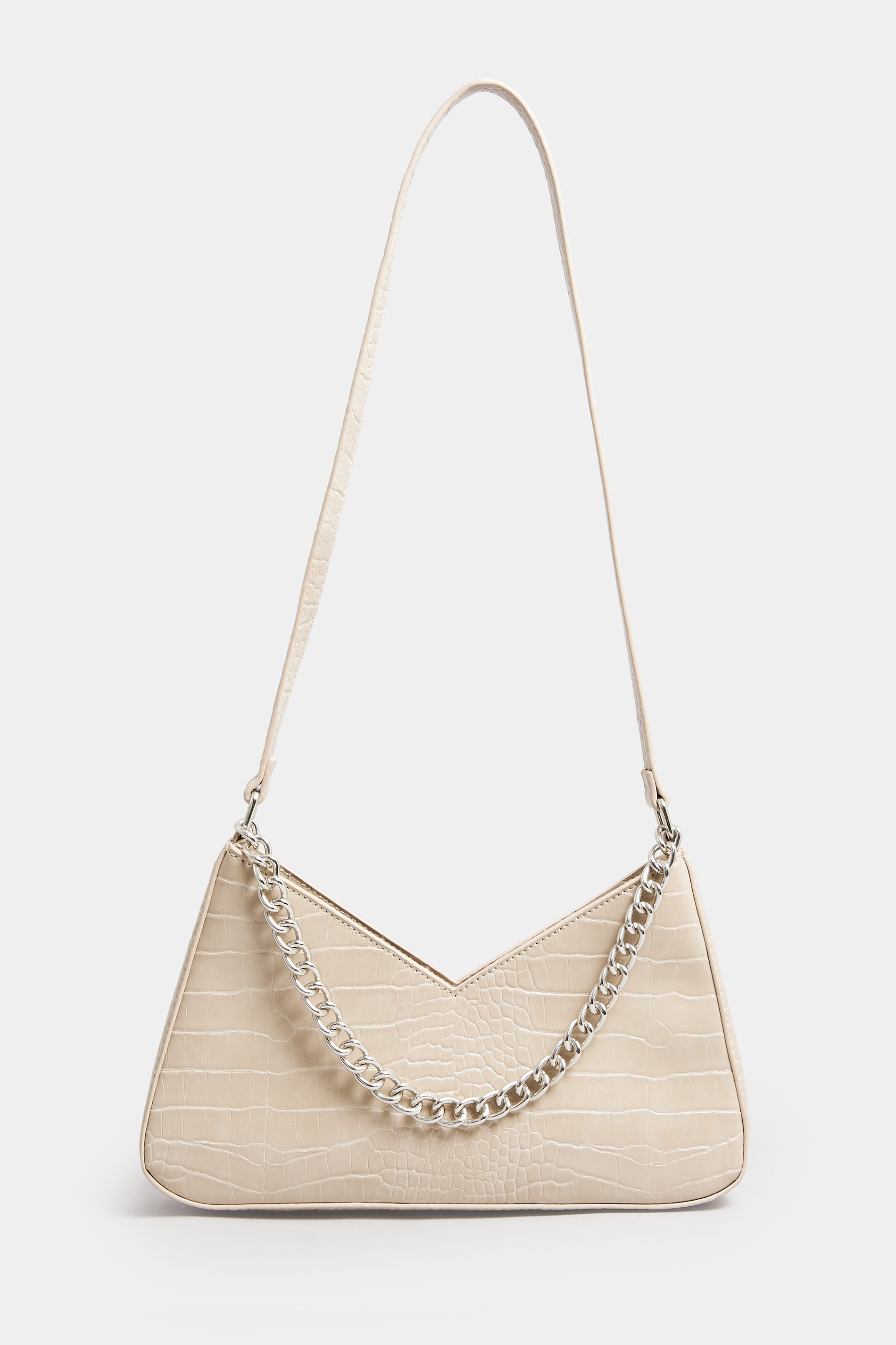 Stone Brown Chain Detail Shoulder Bag 5