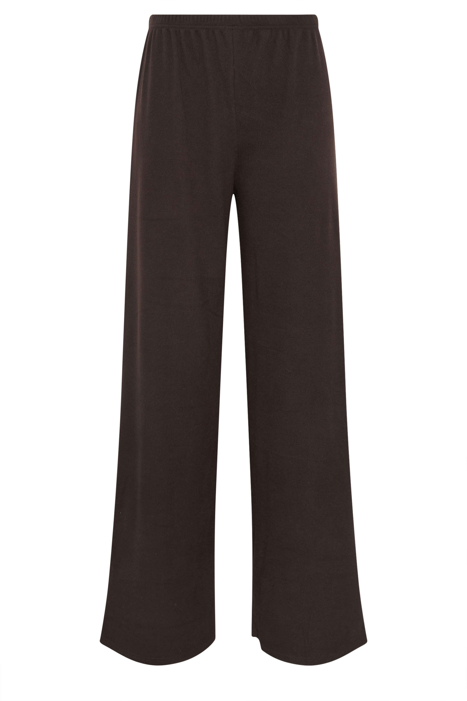 LTS Tall Women's Chocolate Brown Brushed Ribbed Trousers | Long Tall Sally 2