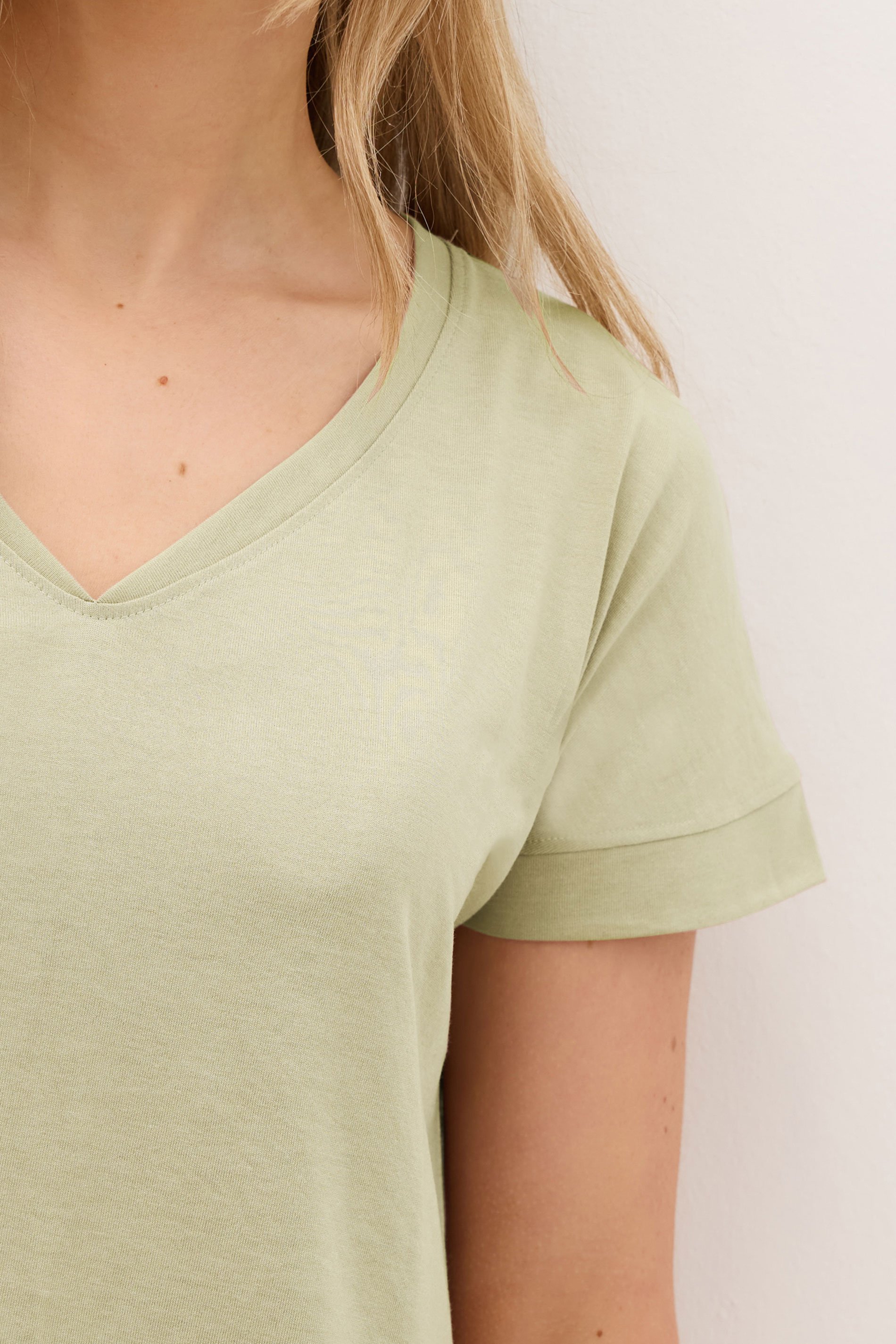 LTS PREMIUM Tall Stone Brown V-Neck Modal T-Shirts | Long Tall Sally 4