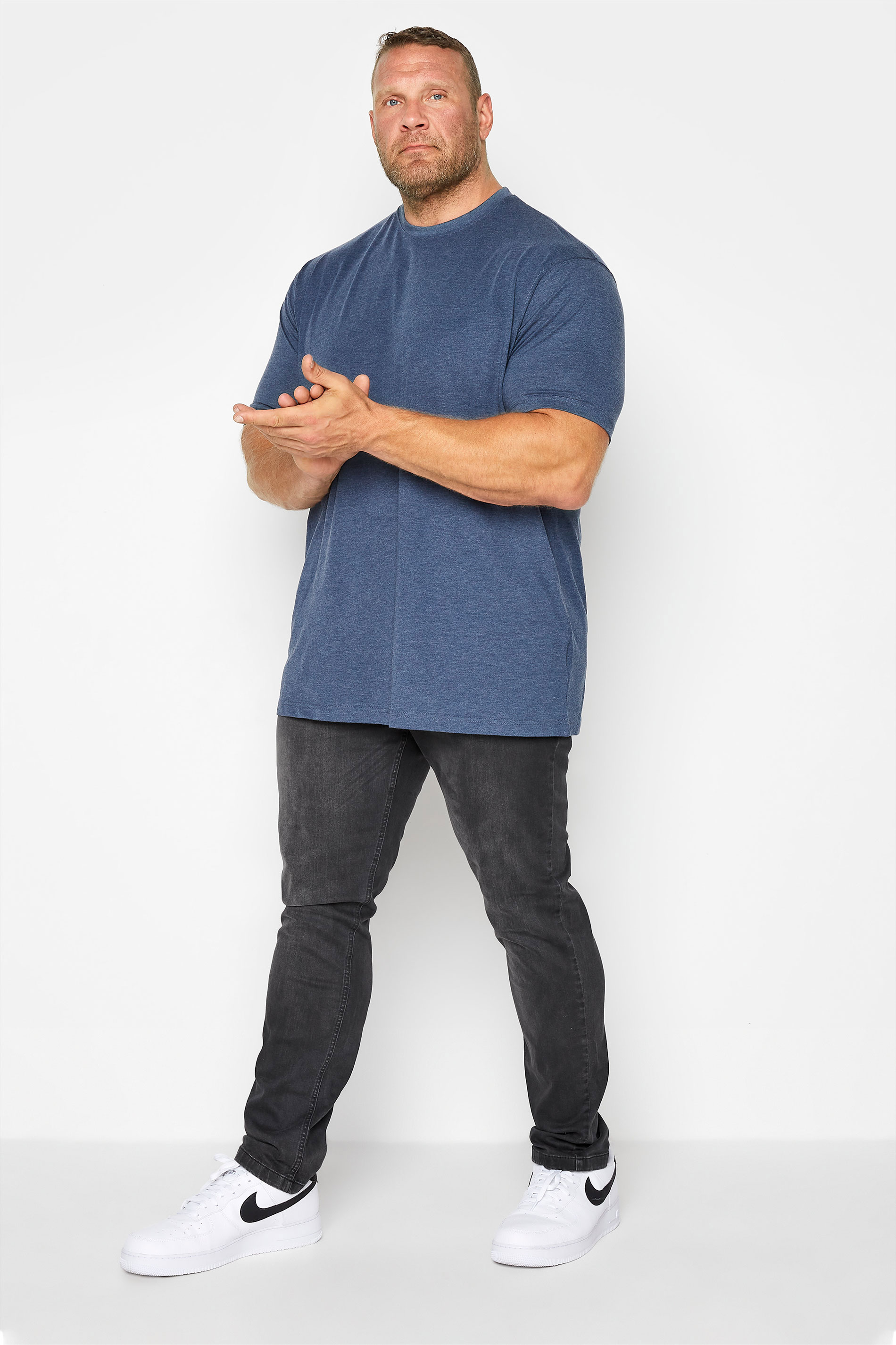 D555 Grey Tapered Stretch Jeans | BadRhino 2