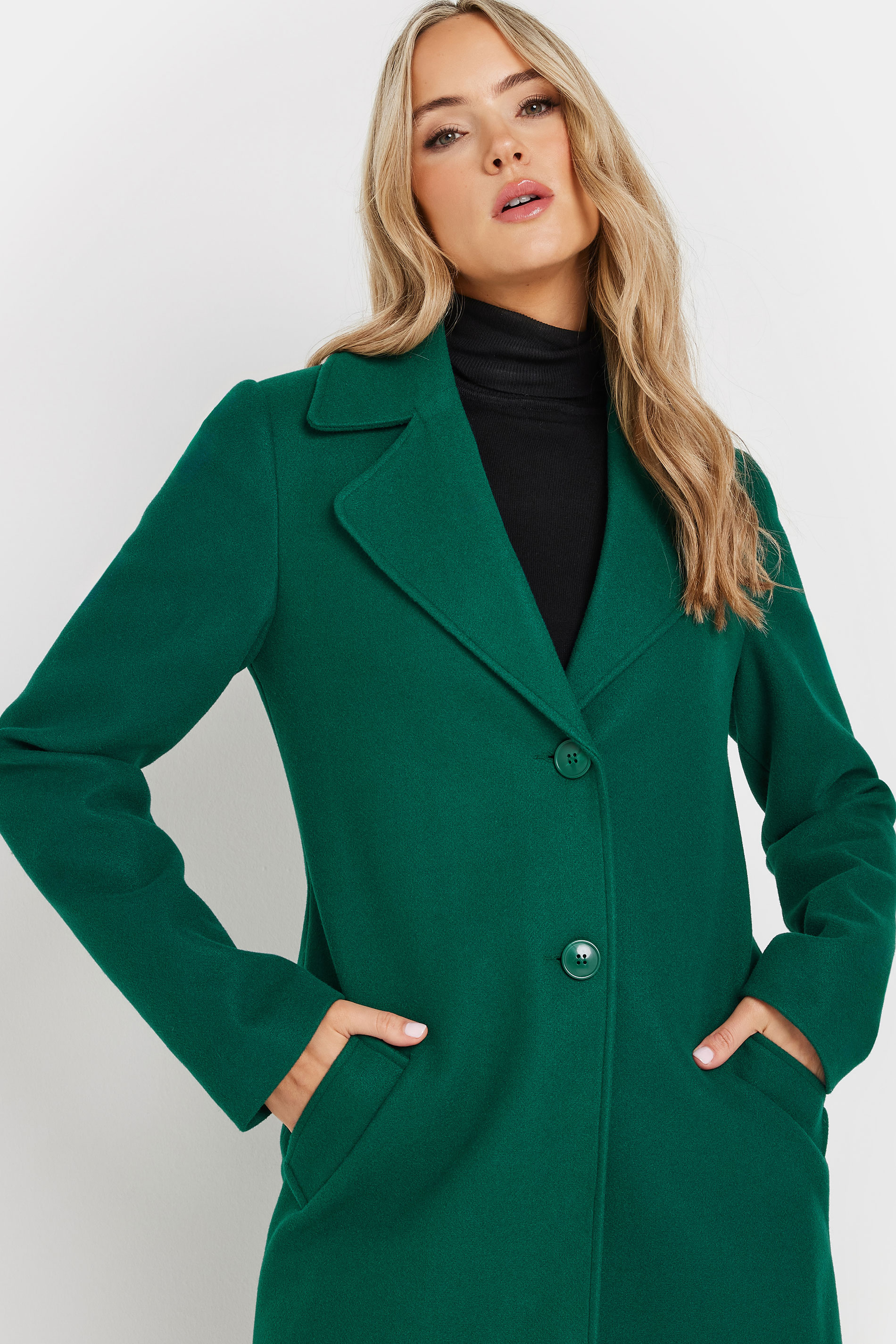 LTS Tall Green Single Breasted Formal Coat | Long Tall Sally 4