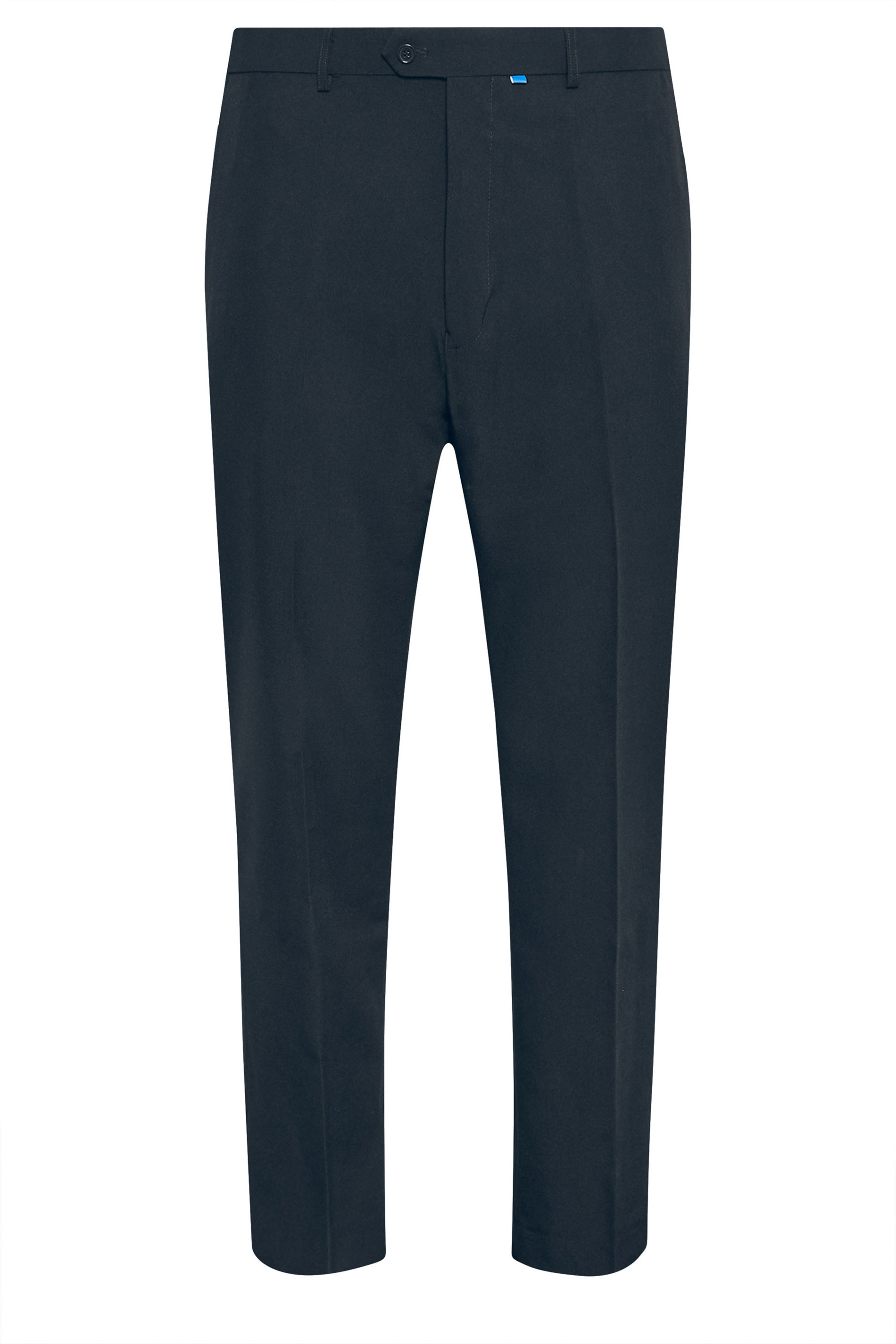 D555 Big & Tall Navy Blue Side Adjustable Waist Trousers | BadRhino 4