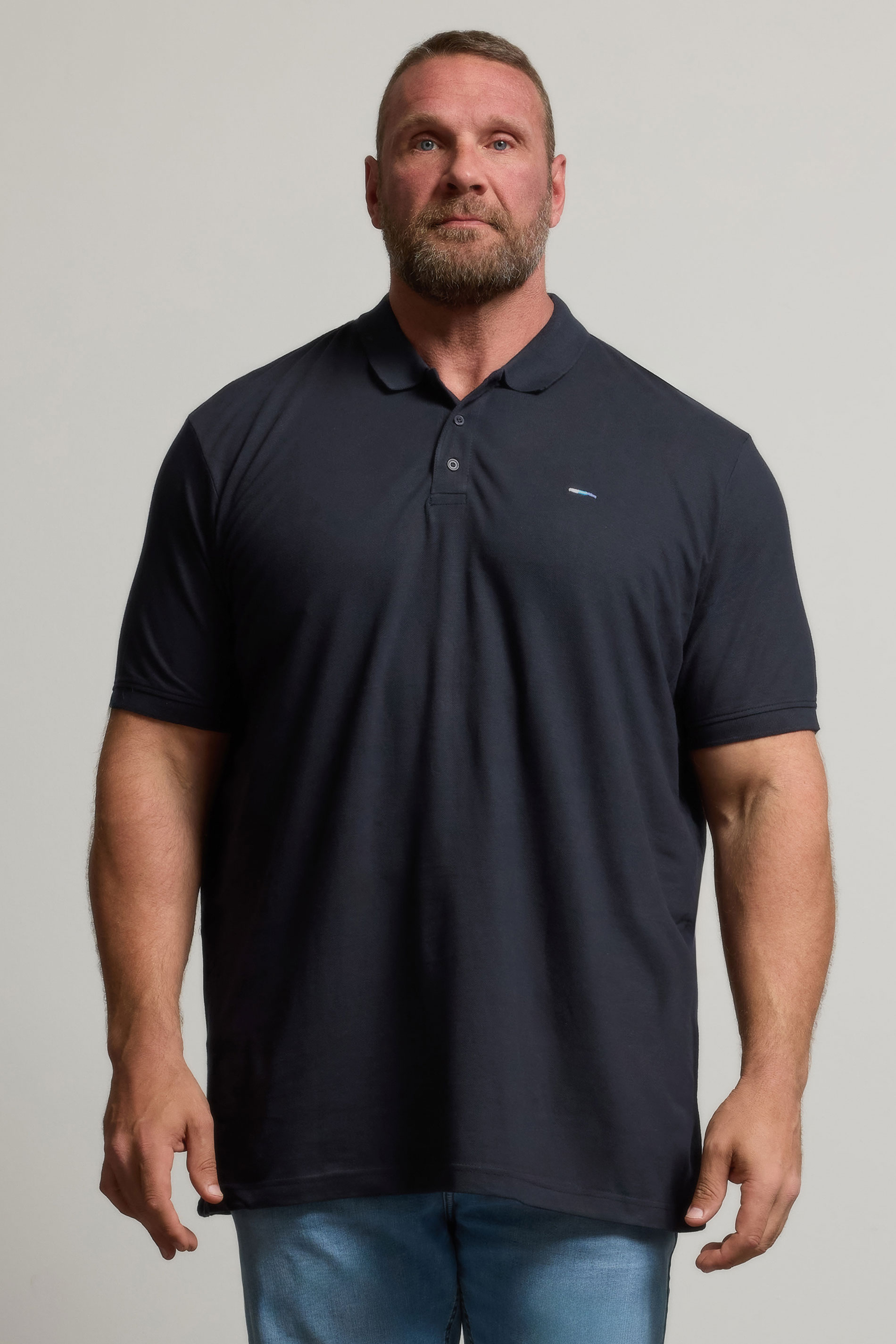 BadRhino Big & Tall Dark Navy Blue Core Polo Shirt | BadRhino 1