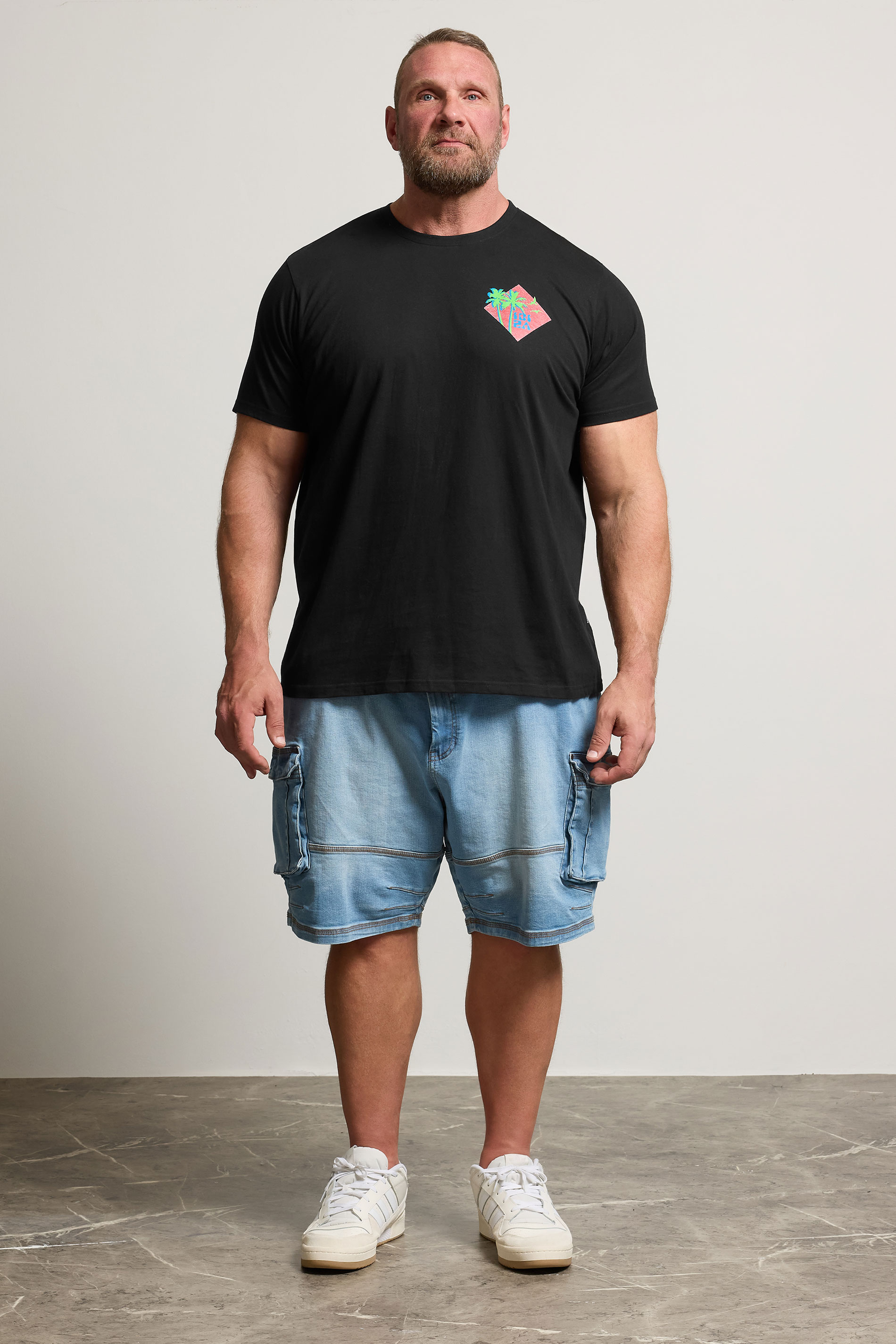 BadRhino Big & Tall Black 'Ibiza' Graphic Print T-Shirt | BadRhino 5