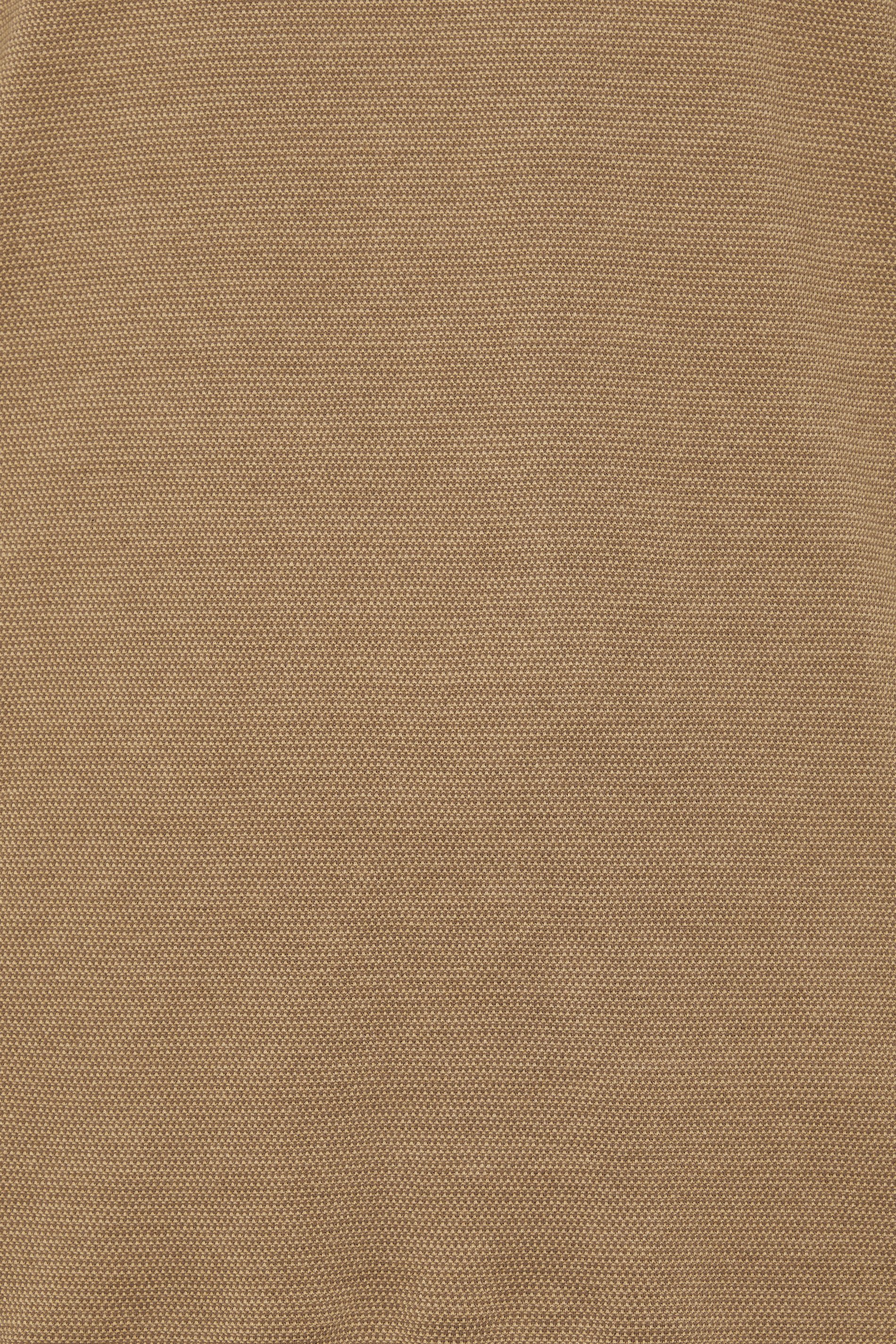 BadRhino Big & Tall Tan Brown Textured Tipped Polo Shirt | BadRhino 3