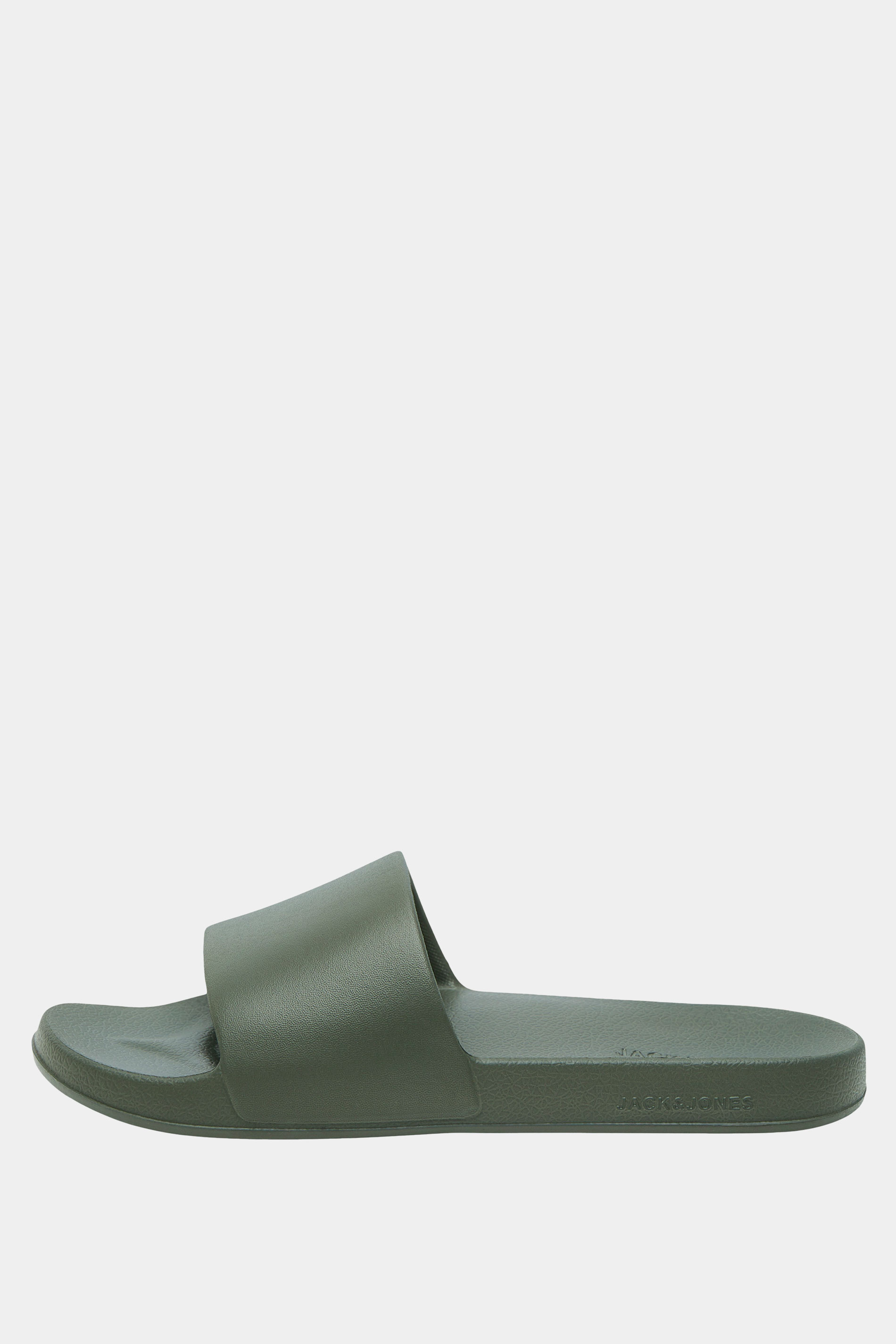 JACK & JONES Big & Tall Olive Green Moulded Sliders | BadRhino 2