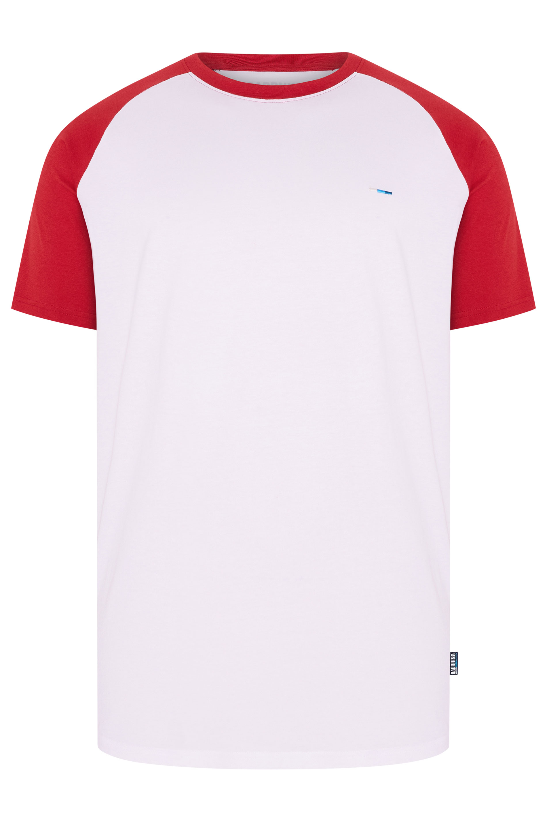 BadRhino Big & Tall Red & White Extra Long Raglan T-Shirt | BadRhino 5