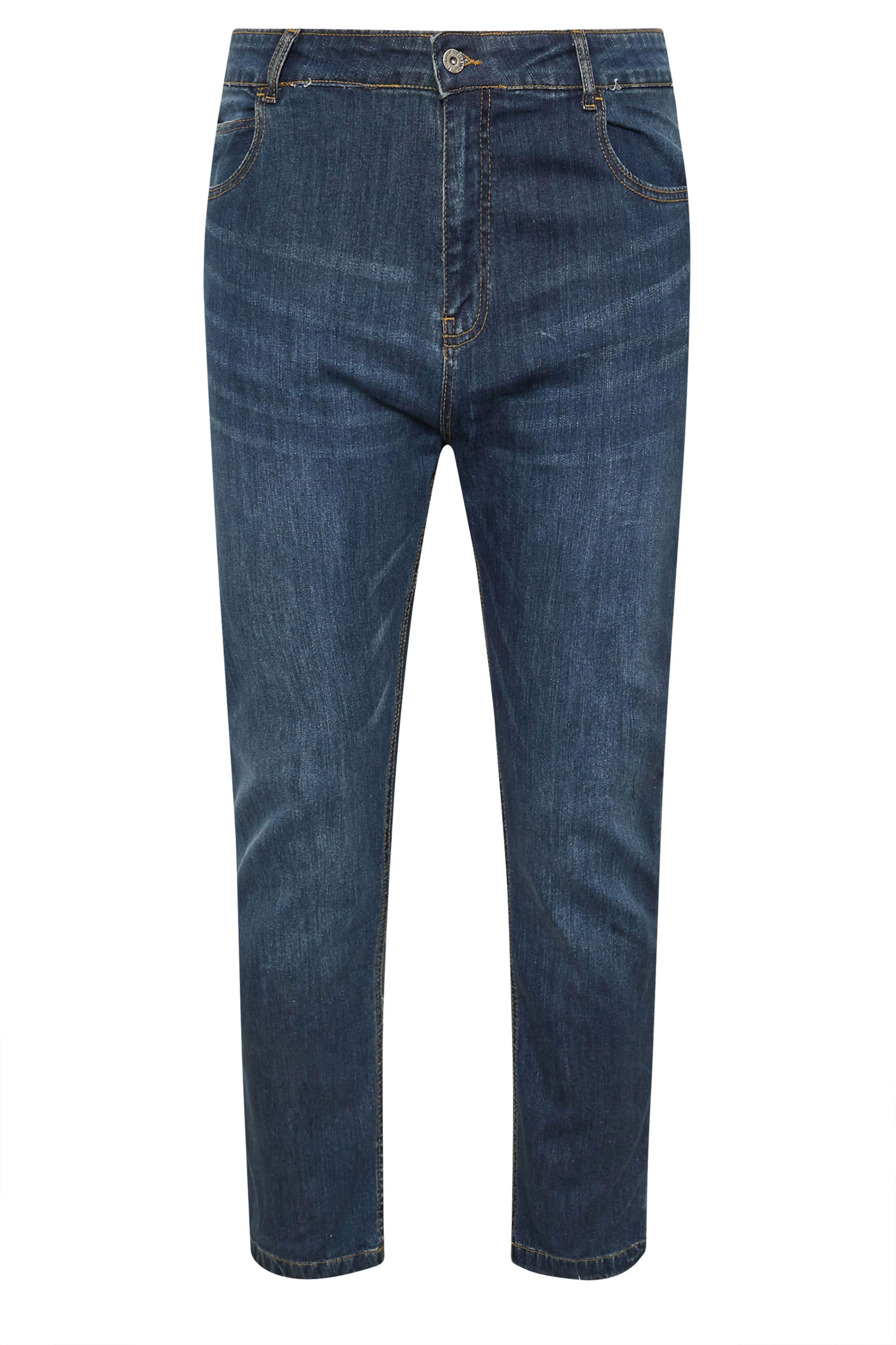 FIRETRAP Big & Tall Blue Dark Wash Jeans | BadRhino 4