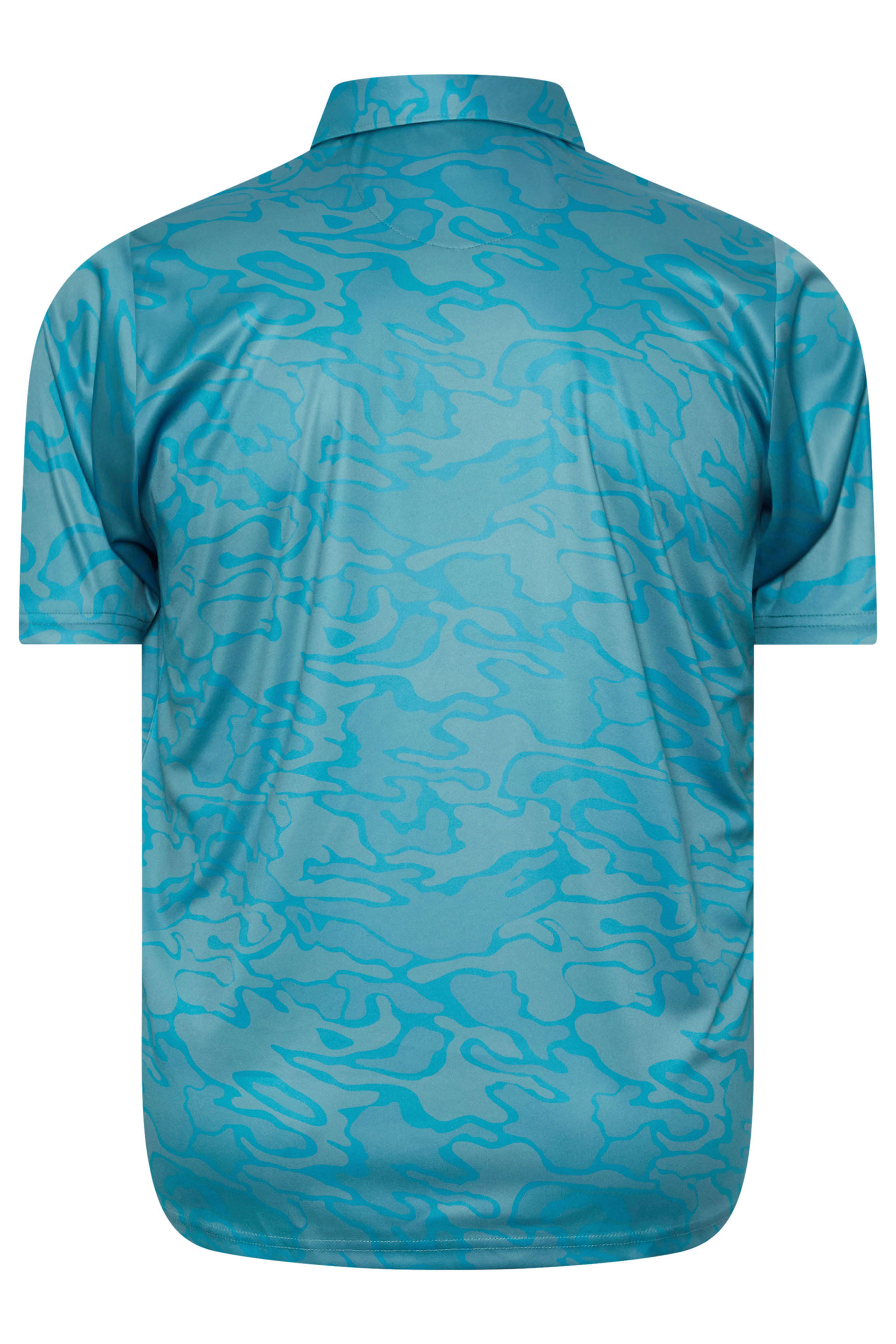 BadRhino Golf Big & Tall Blue Camo Print Polo Shirt | BadRhino 5