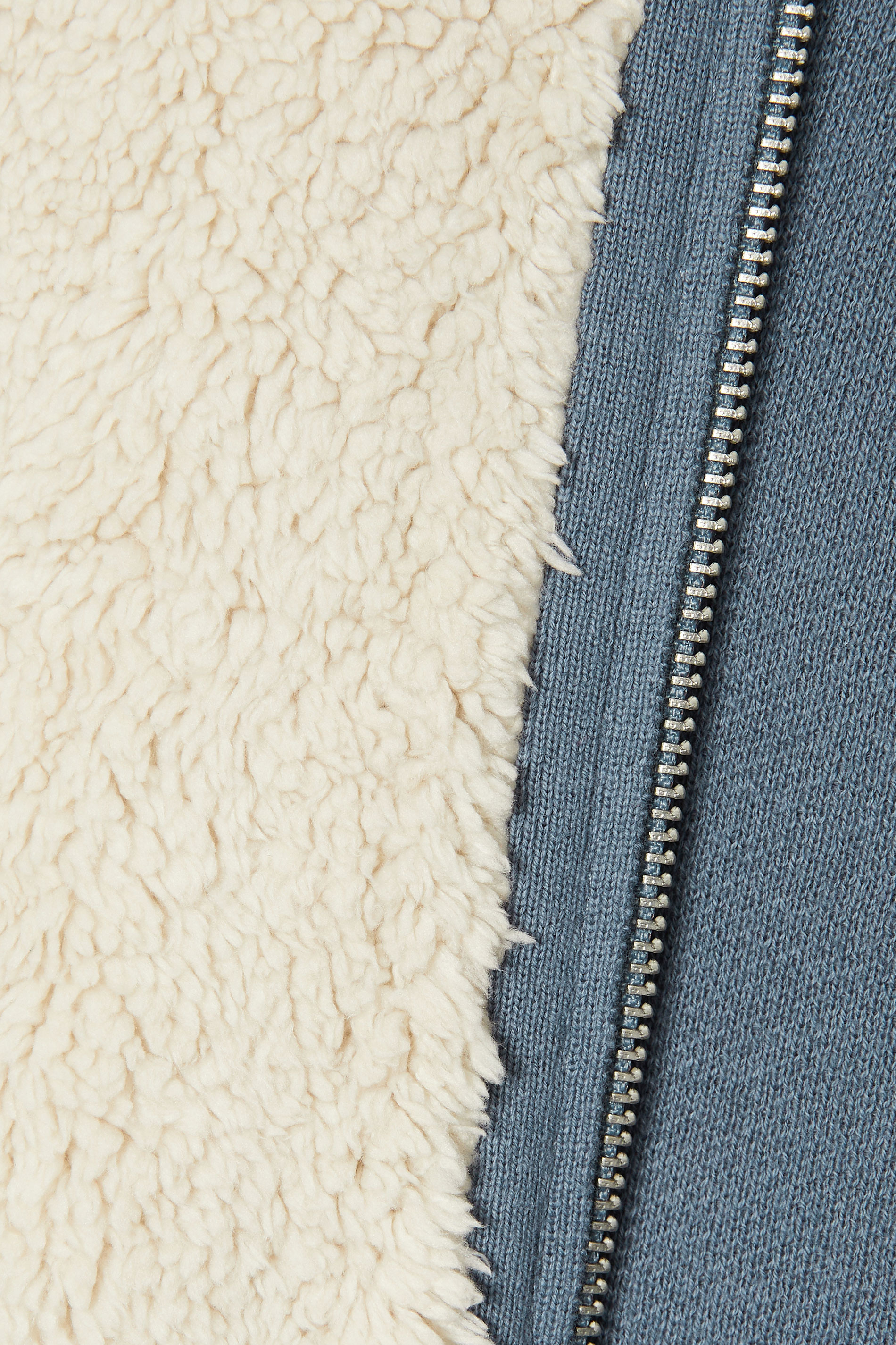 BadRhino Big & Tall Blue Knitted Borg Zip Up | BadRhino 8