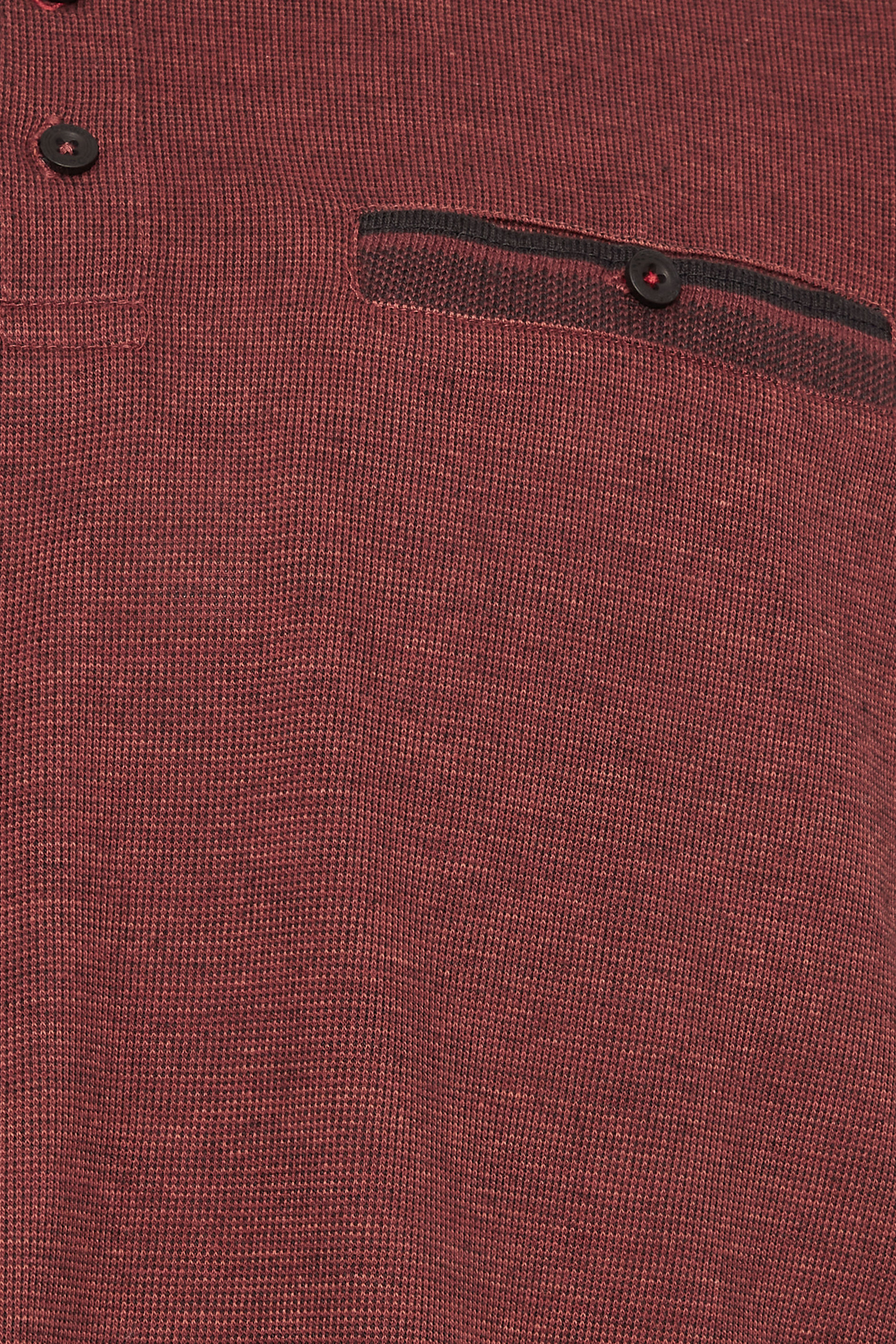 D555 Big & Tall Rust Red Textured Jacquard Polo Shirt | BadRhino 2