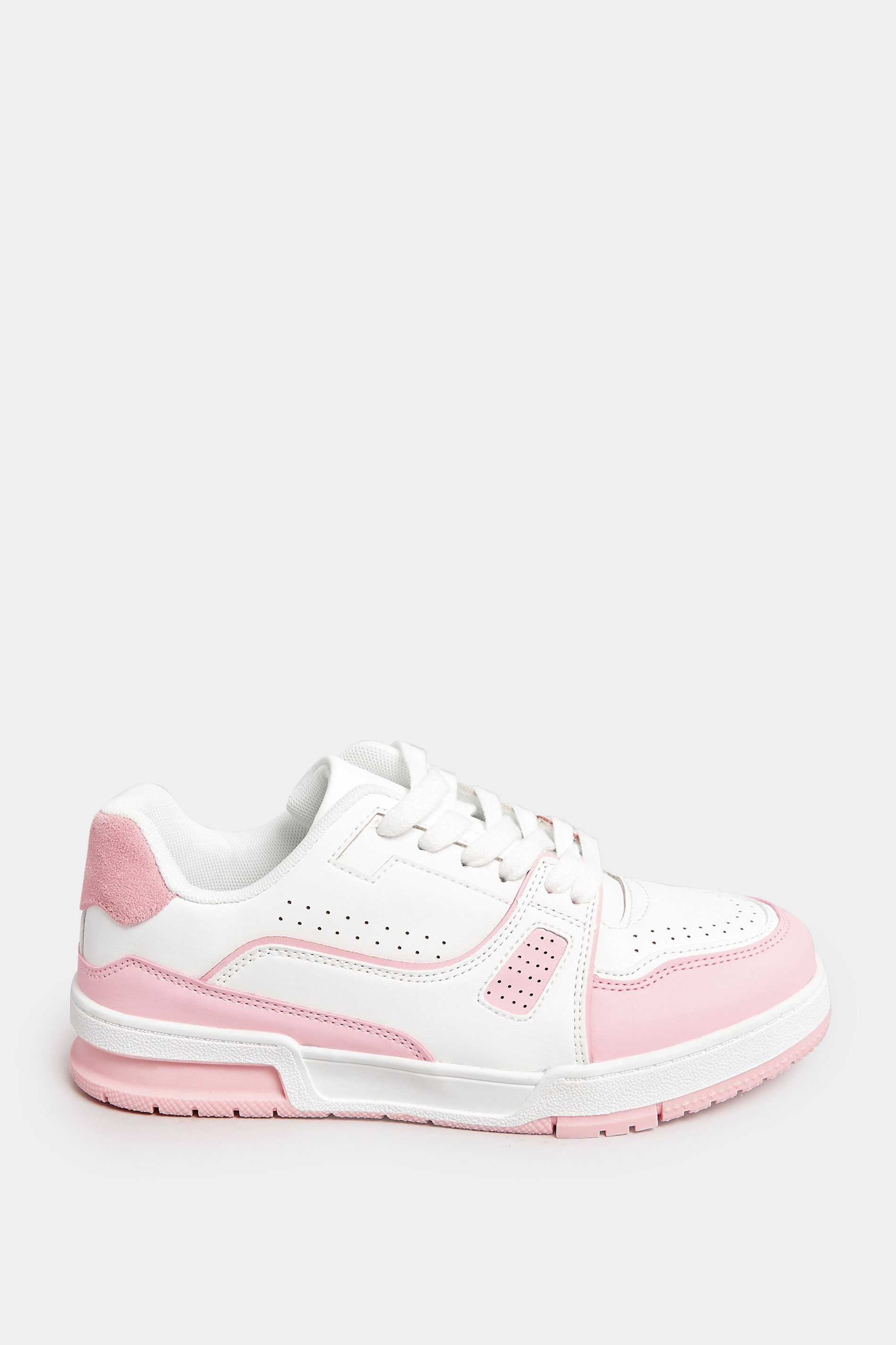 Pink Chunky Trainers In Extra Wide EEE Fit | Yours Clothing  3