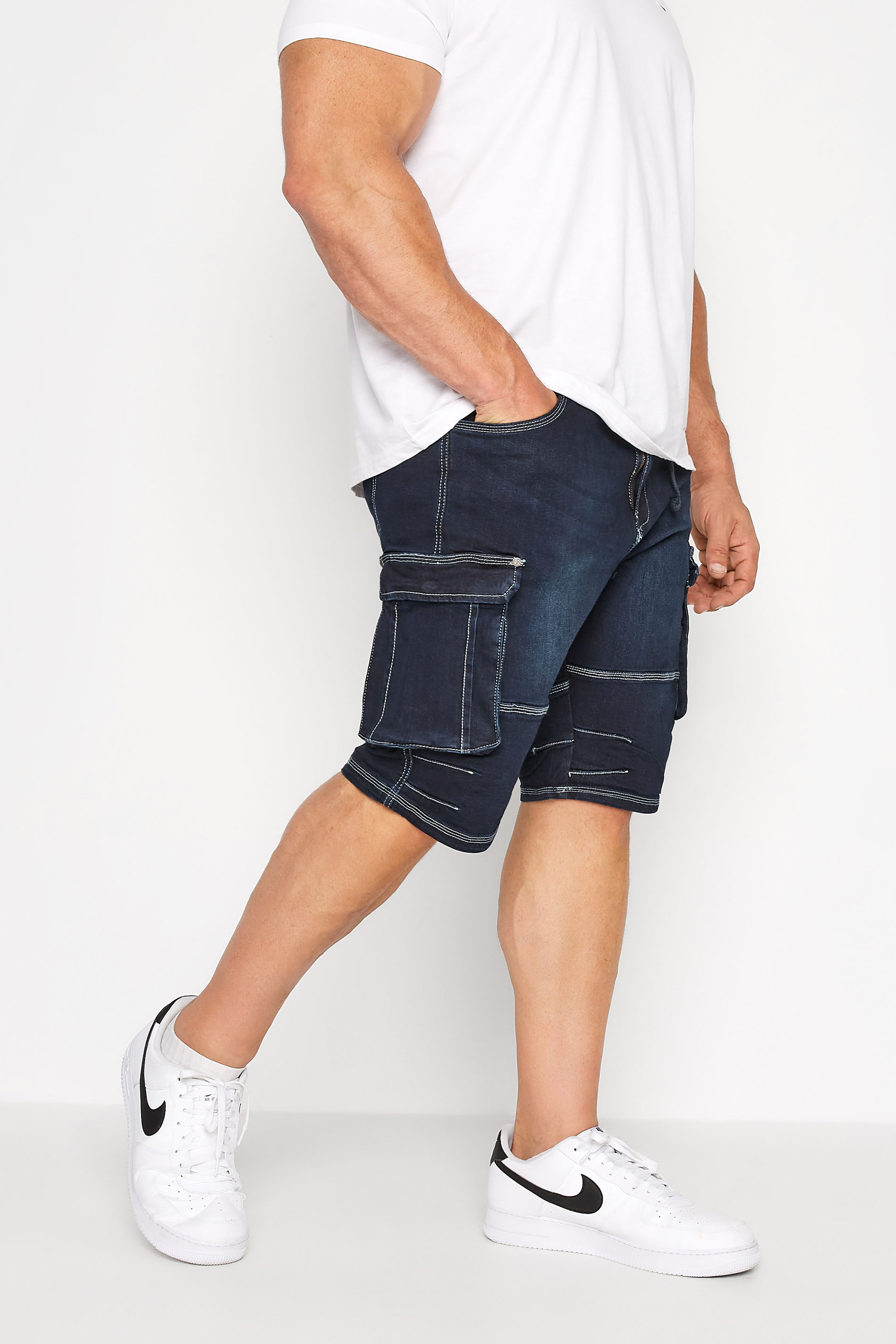 KAM Dark Blue Denim Shorts | BadRhino 1