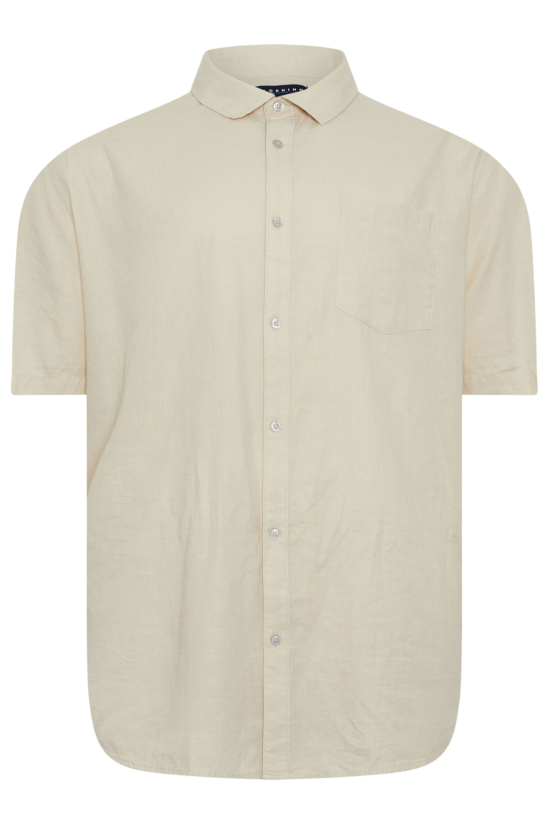 BadRhino Big & Tall Stone Brown Linen Shirt | BadRhino 7