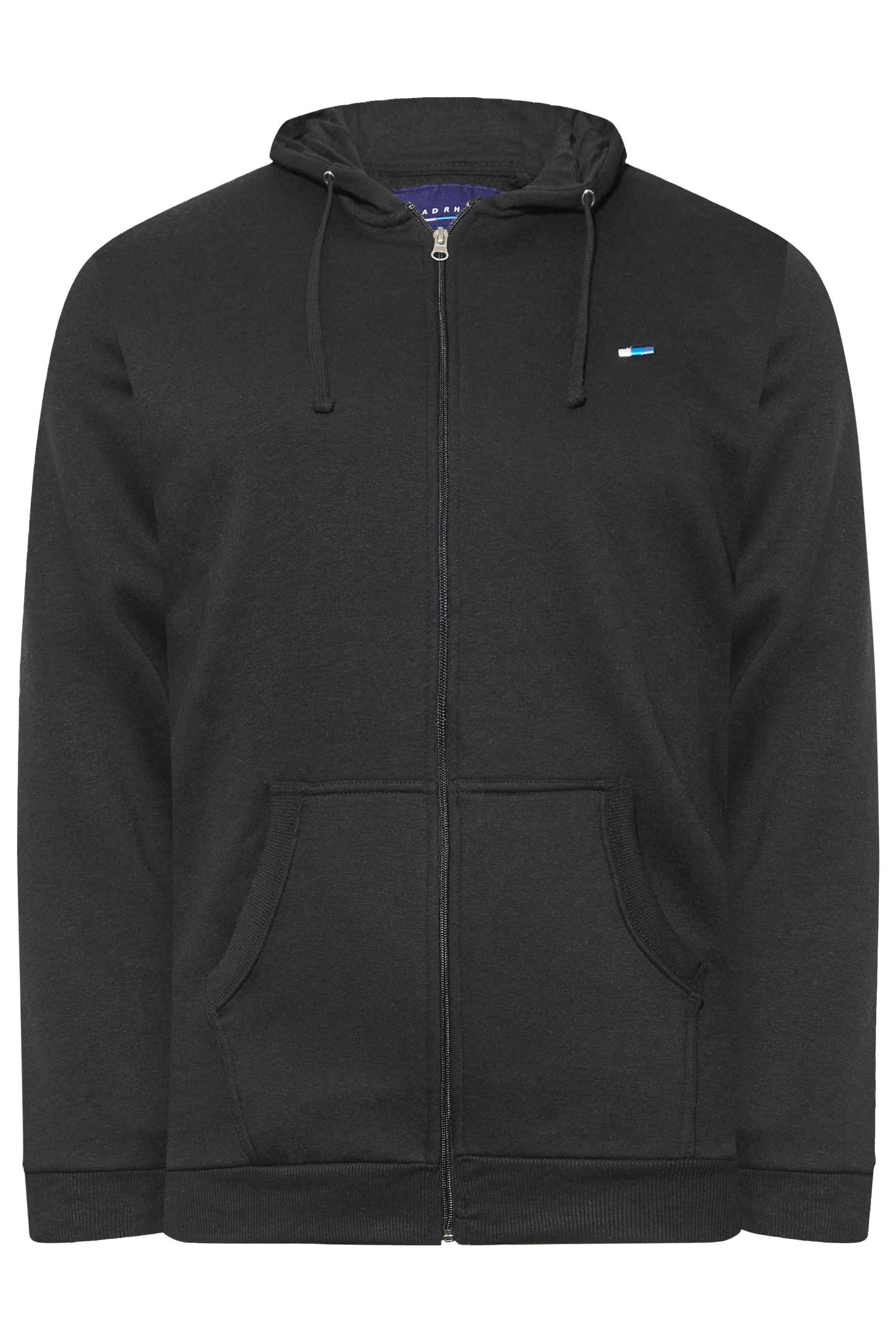 BadRhino Black Essential Zip Through Hoodie | BadRhino 7