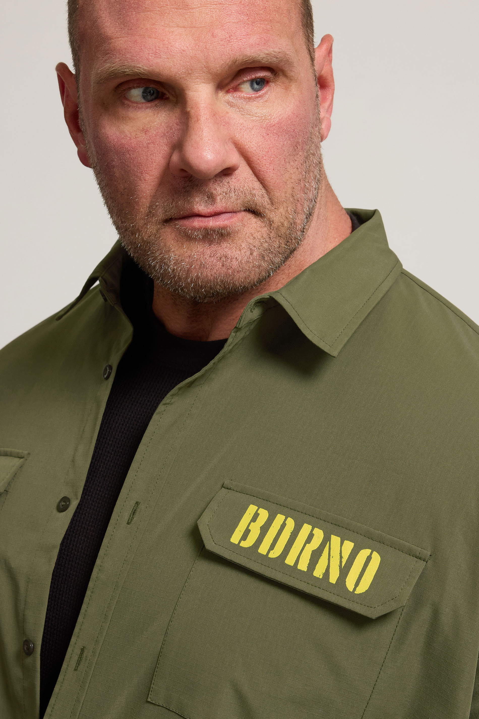 BadRhino Big & Tall Khaki Green Military Ripstop Shirt | BadRhino 6