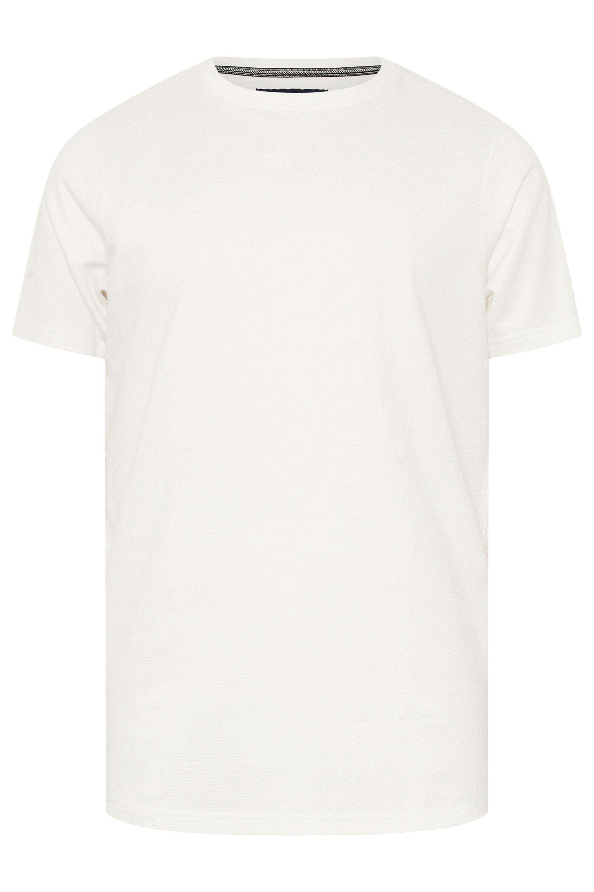BadRhino Big & Tall White Textured T-Shirt | BadRhino 6