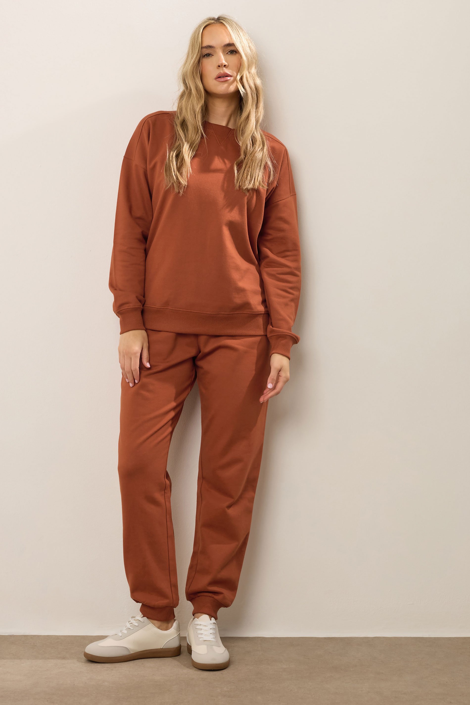 LTS Tall Rust Orange Cuffed Joggers | Long Tall Sally 1