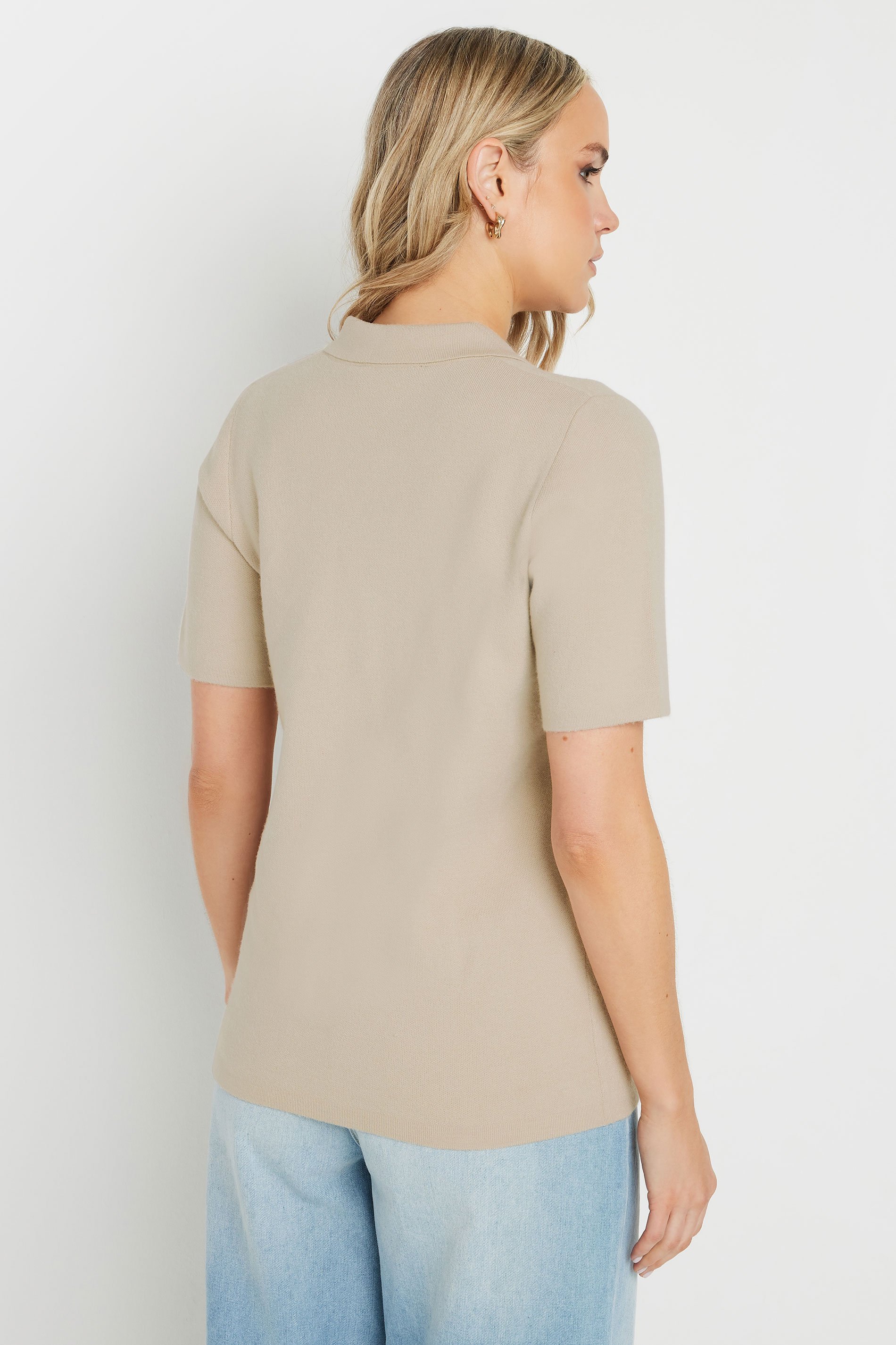 LTS Tall Stone Brown Knitted Button Cardigan | Long Tall Sally 4