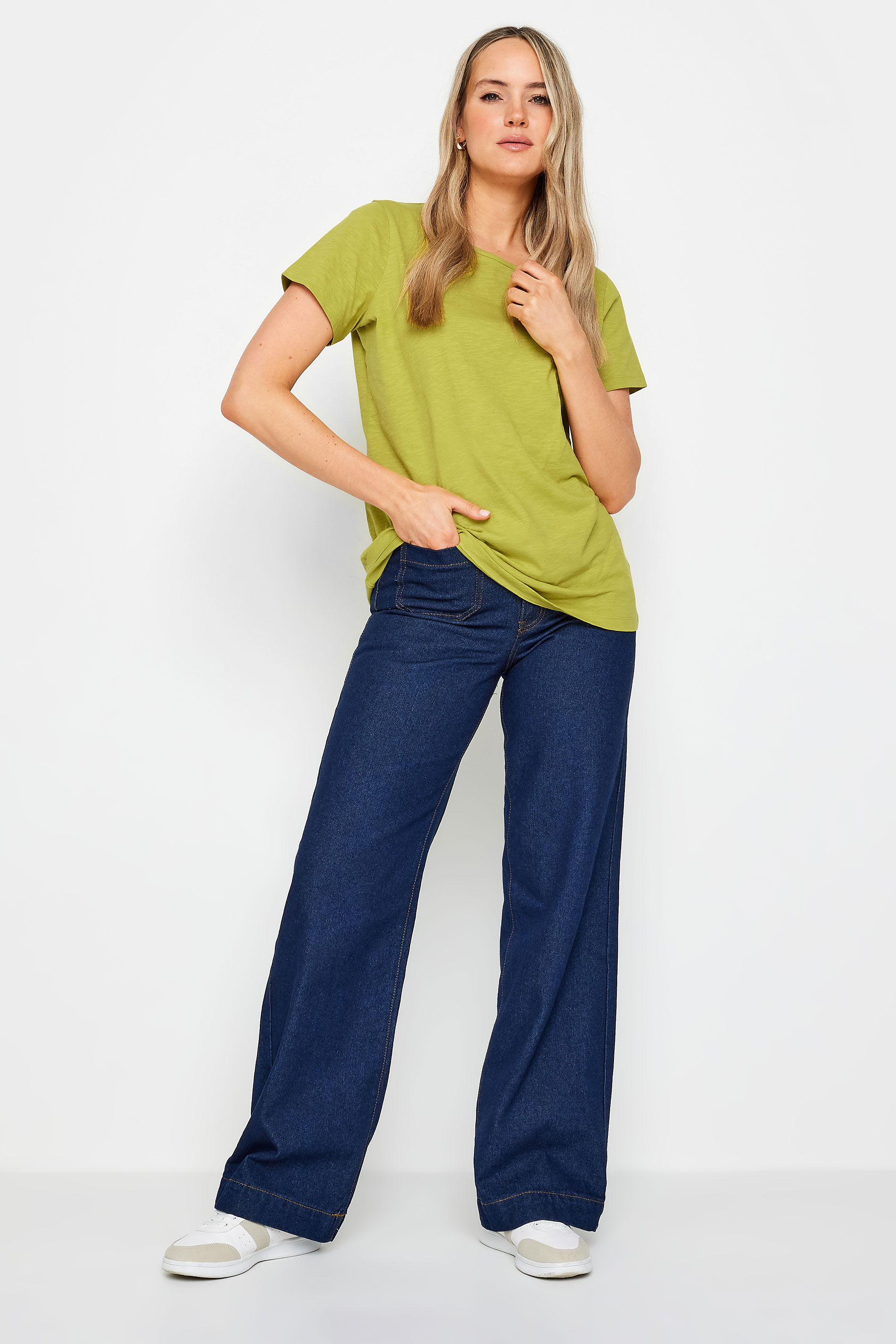 LTS Tall Womens Lime Green Cotton T-Shirt | Long Tall Sally 2