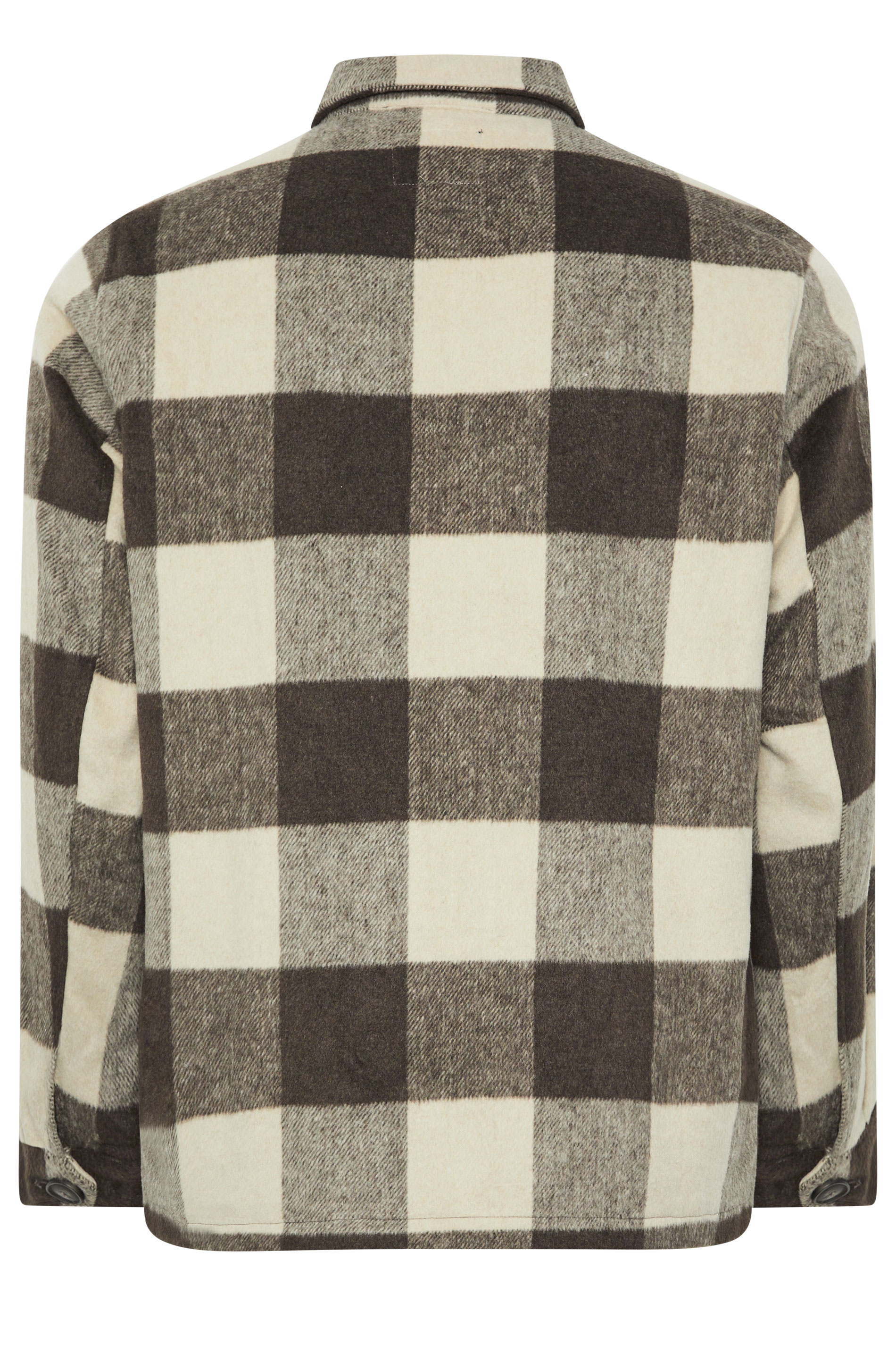 BadRhino Big & Tall Brown Checked Shacket | BadRhino 2
