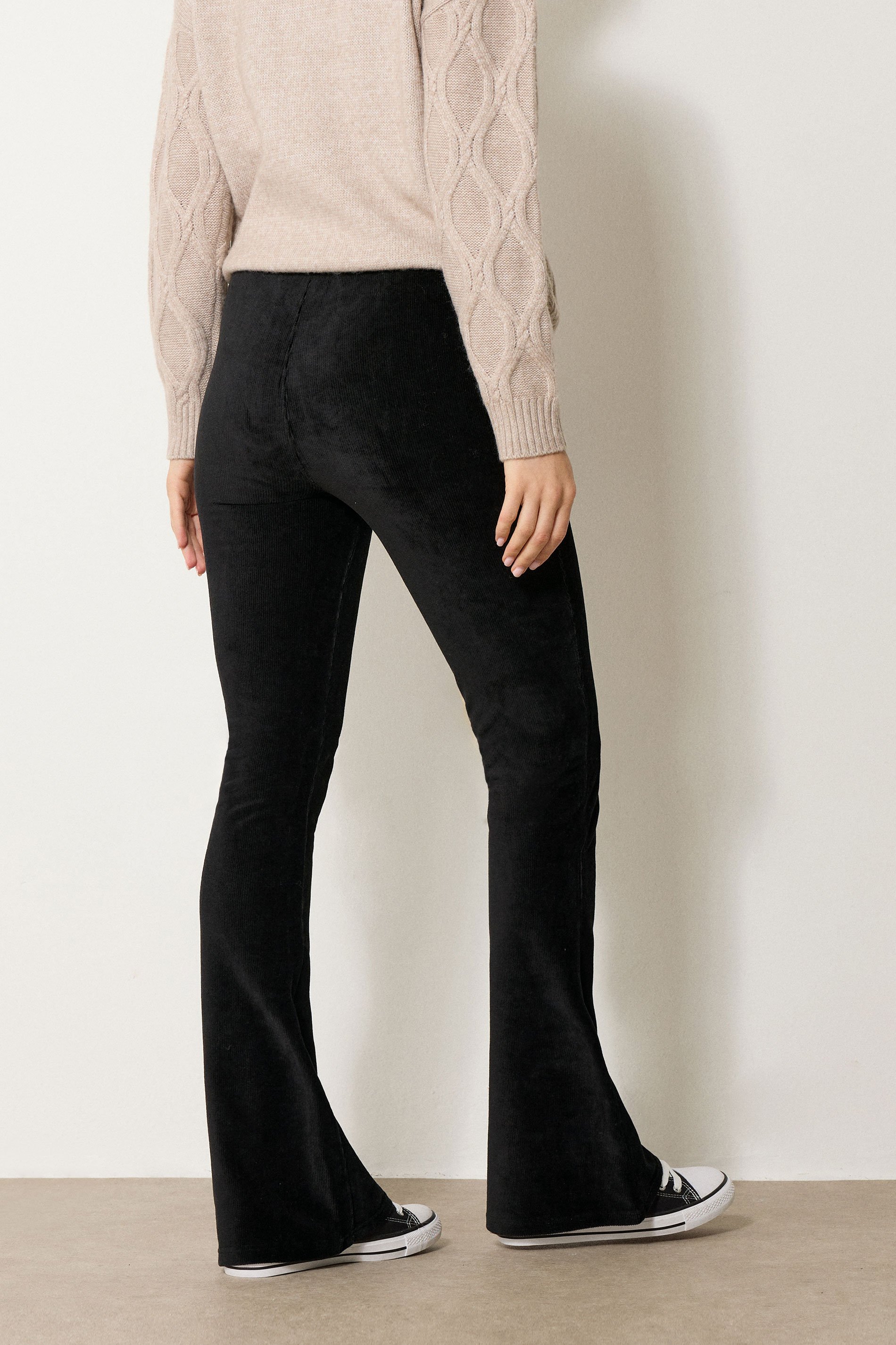 LTS Tall Black Cord Flared Leggings | Long Tall Sally 3