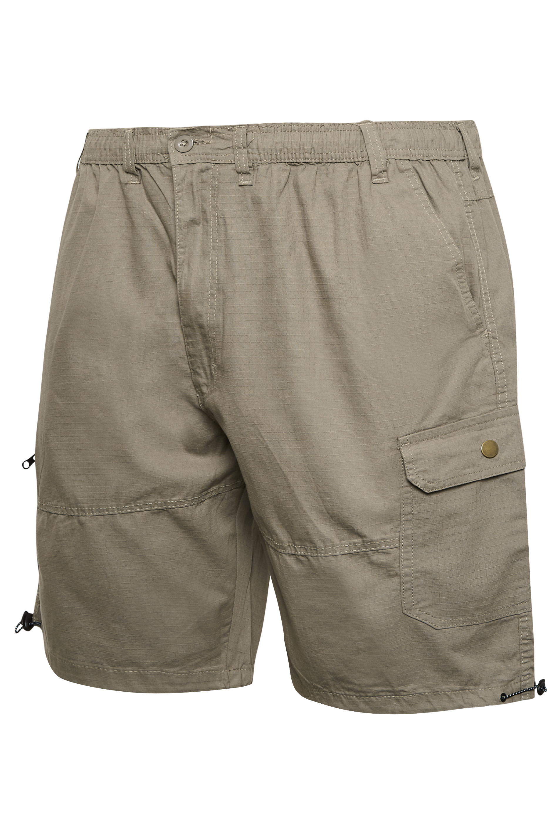 ESPIONAGE Big & Tall Beige Brown Ripstop Cargo Shorts | BadRhino 6