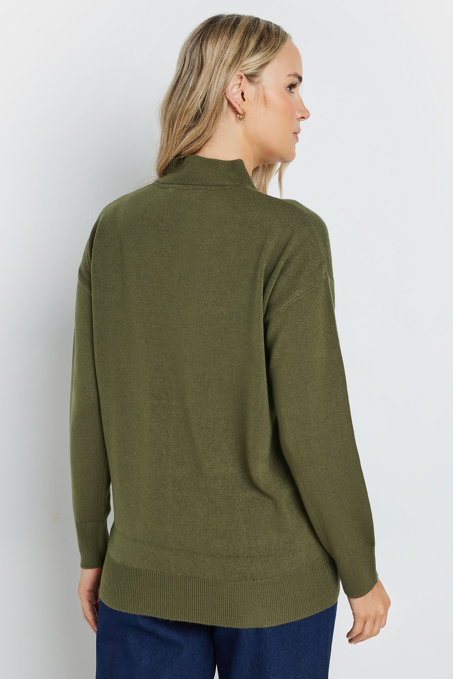 LTS Tall Olive Green Turtle Neck Jumper | Long Tall Sally 3