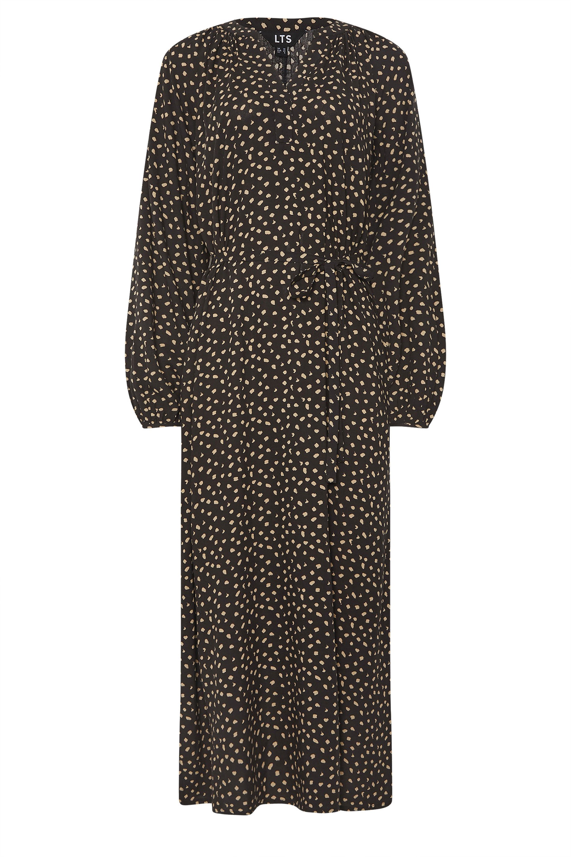 LTS Tall Women's Black Spot Print Midaxi Dress | Long Tall Sally 5