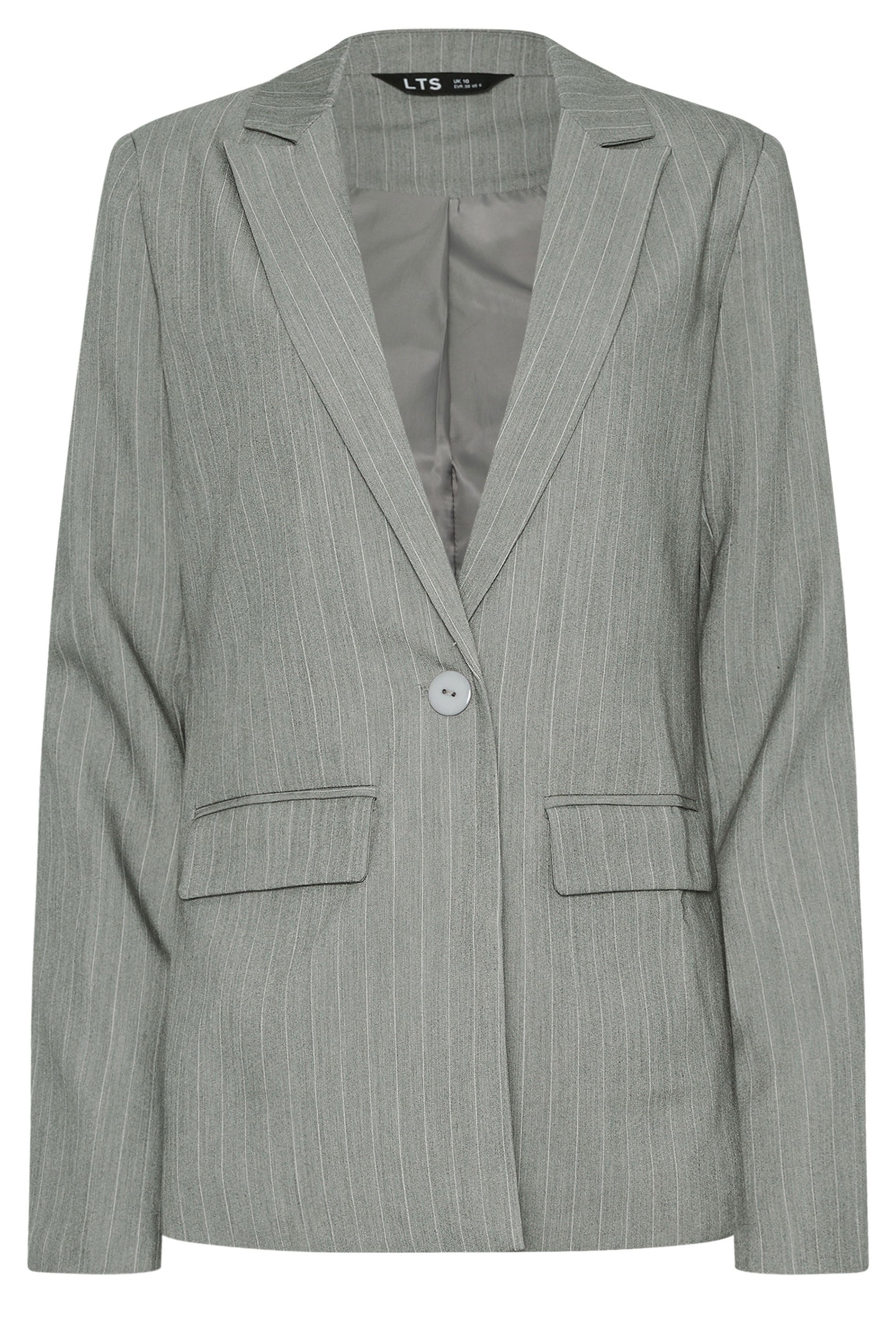 LTS PREMIUM Tall Grey Stripe Formal Blazer | Long Tall Sally 7
