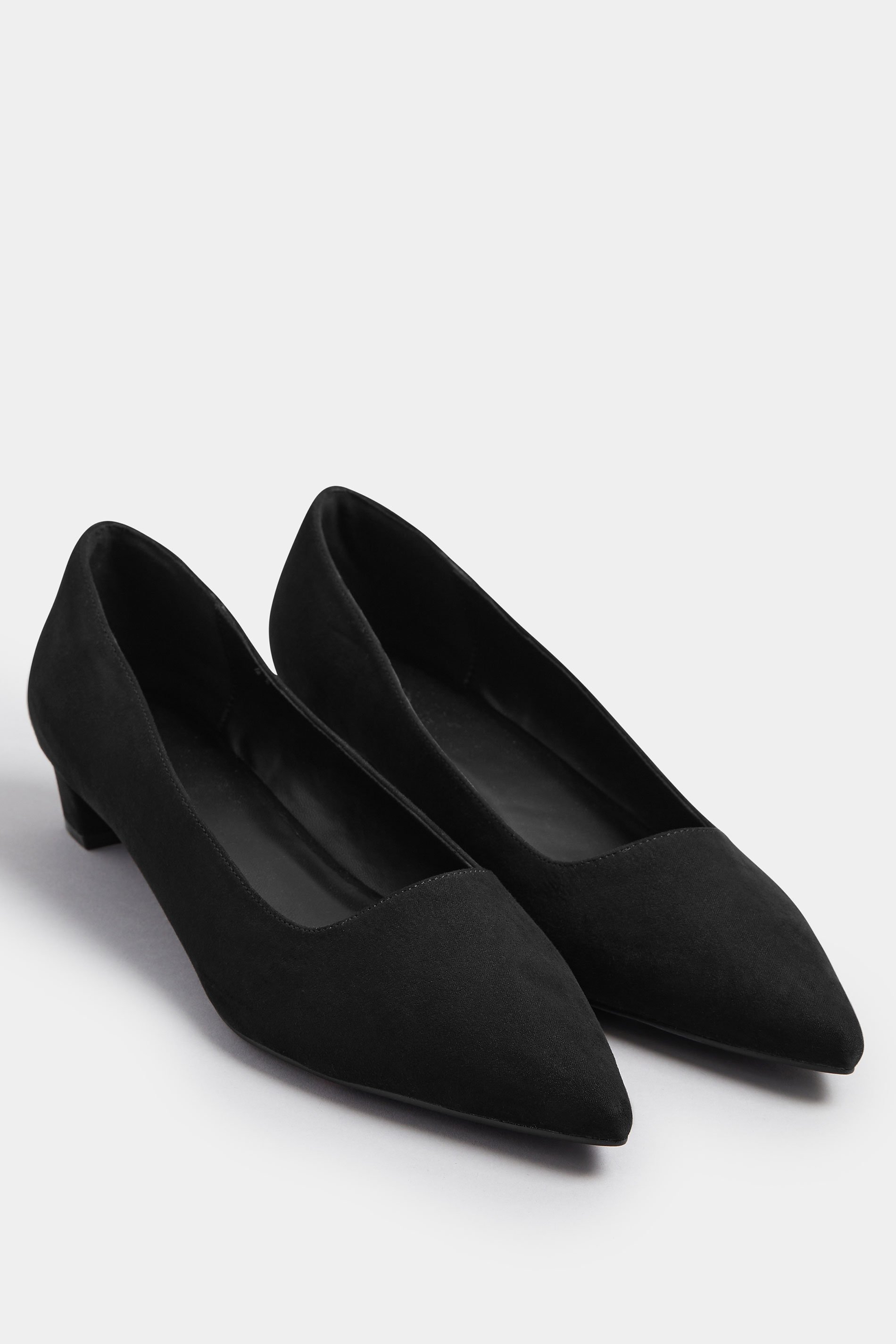 LTS Black Pointed Block Court Heel | Long Tall Sally 2