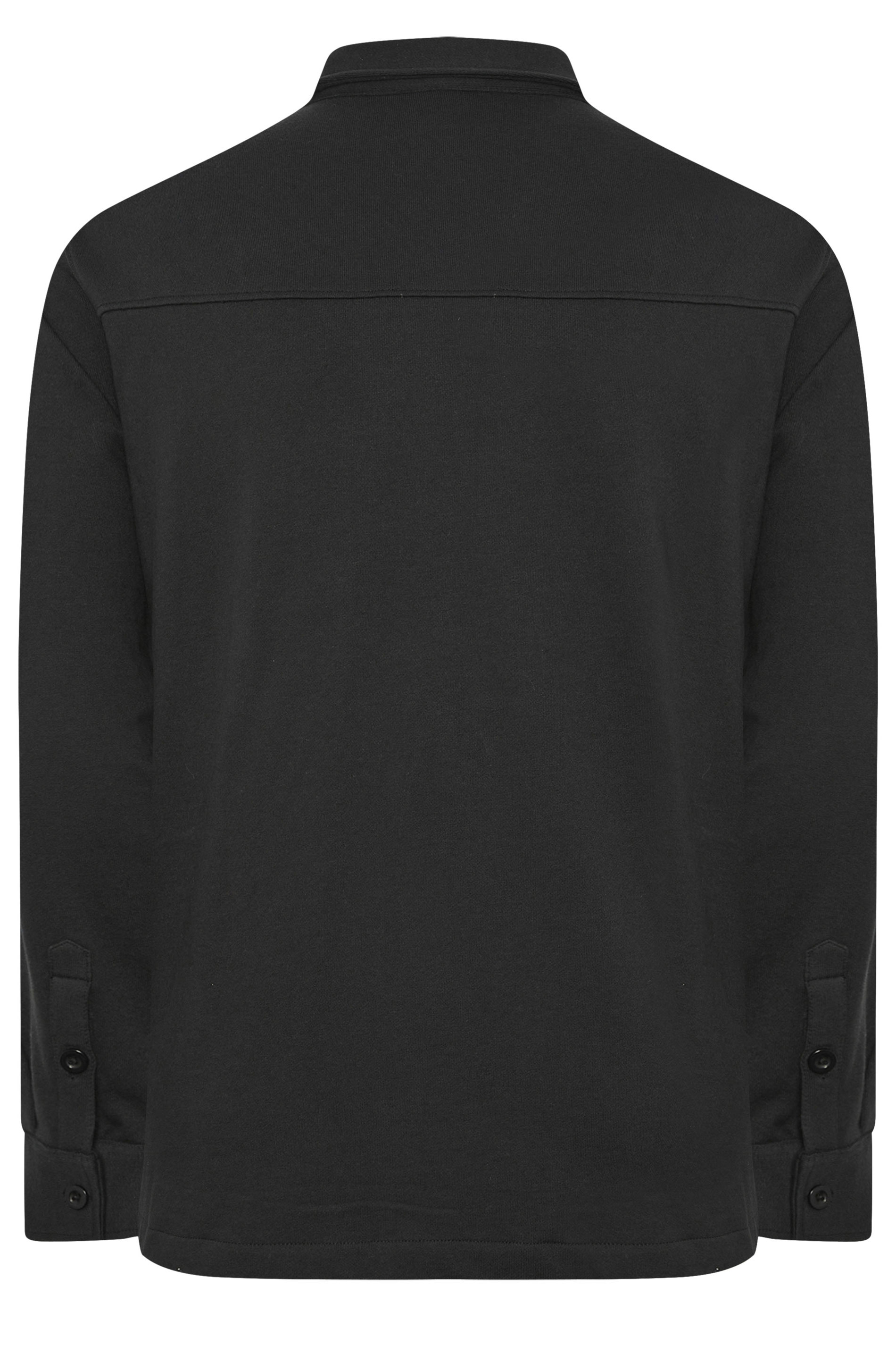 STUDIO A Big & Tall Navy Blue Zip Through Shacket | BadRhino 2