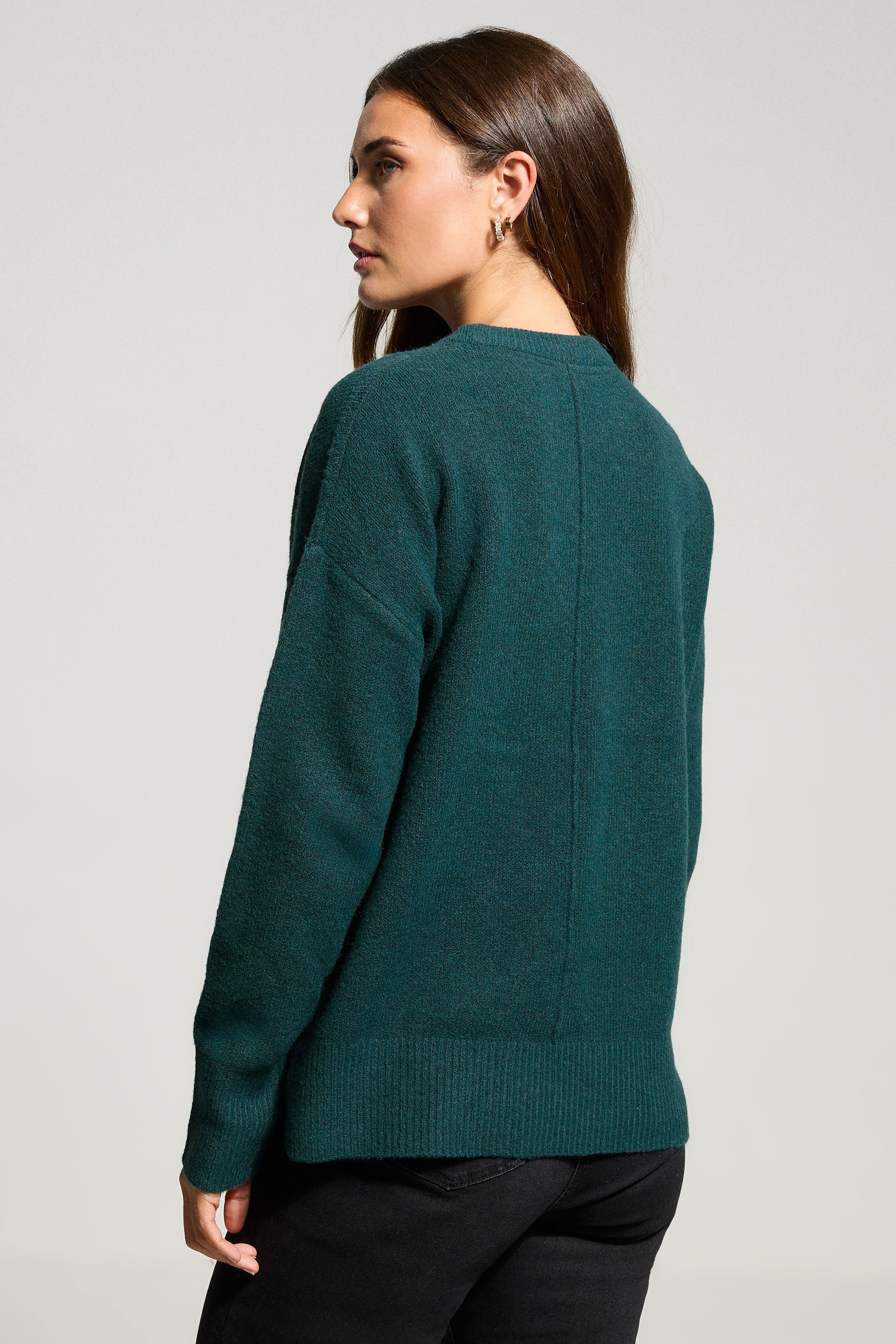 LTS Tall Dark Green Seam Front Jumper | Long Tall Sally 4
