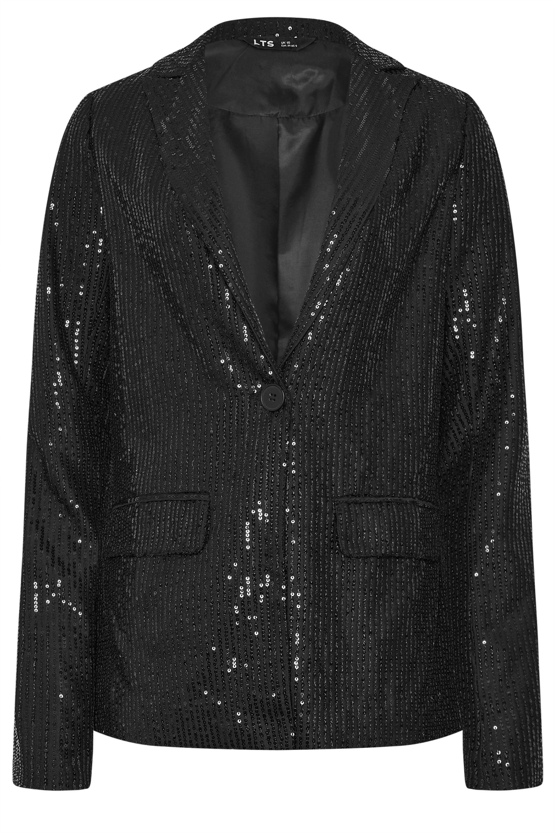 LTS Tall Black Embellished Tailored Blazer | Long Tall Sally 6