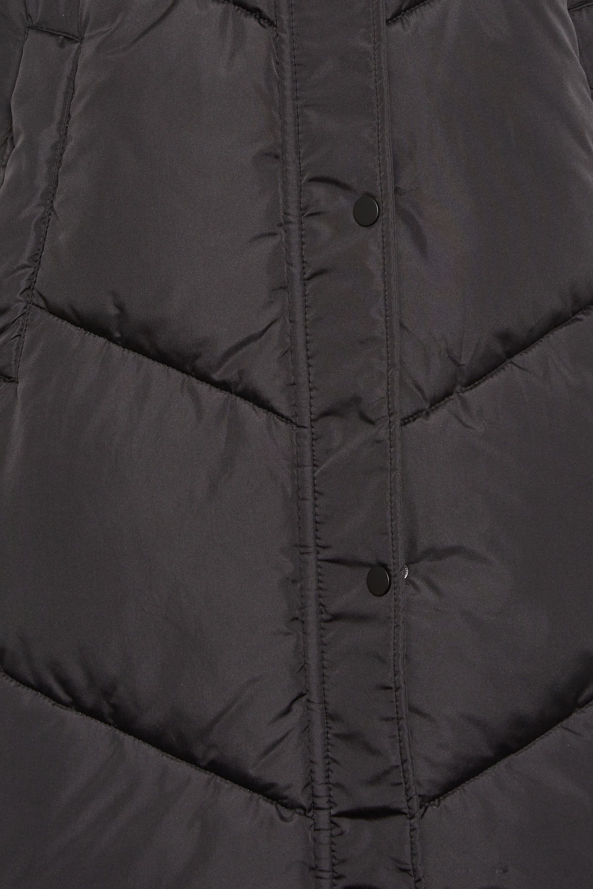 LTS Tall Black Quilted Longline Hooded Gilet | Long Tall Sally 5