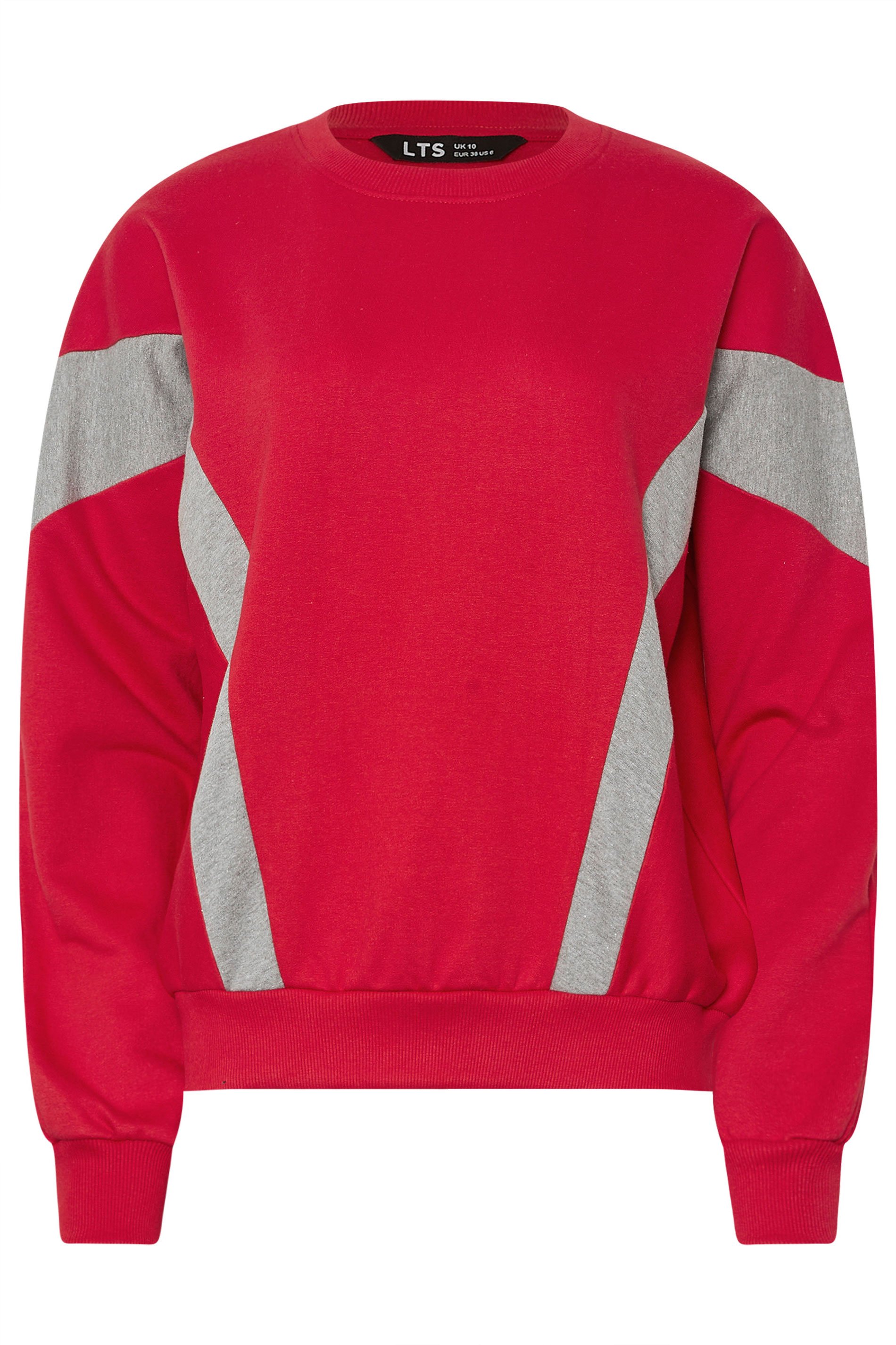 LTS Tall Red Colour Block Sweatshirt | Long Tall Sally 6