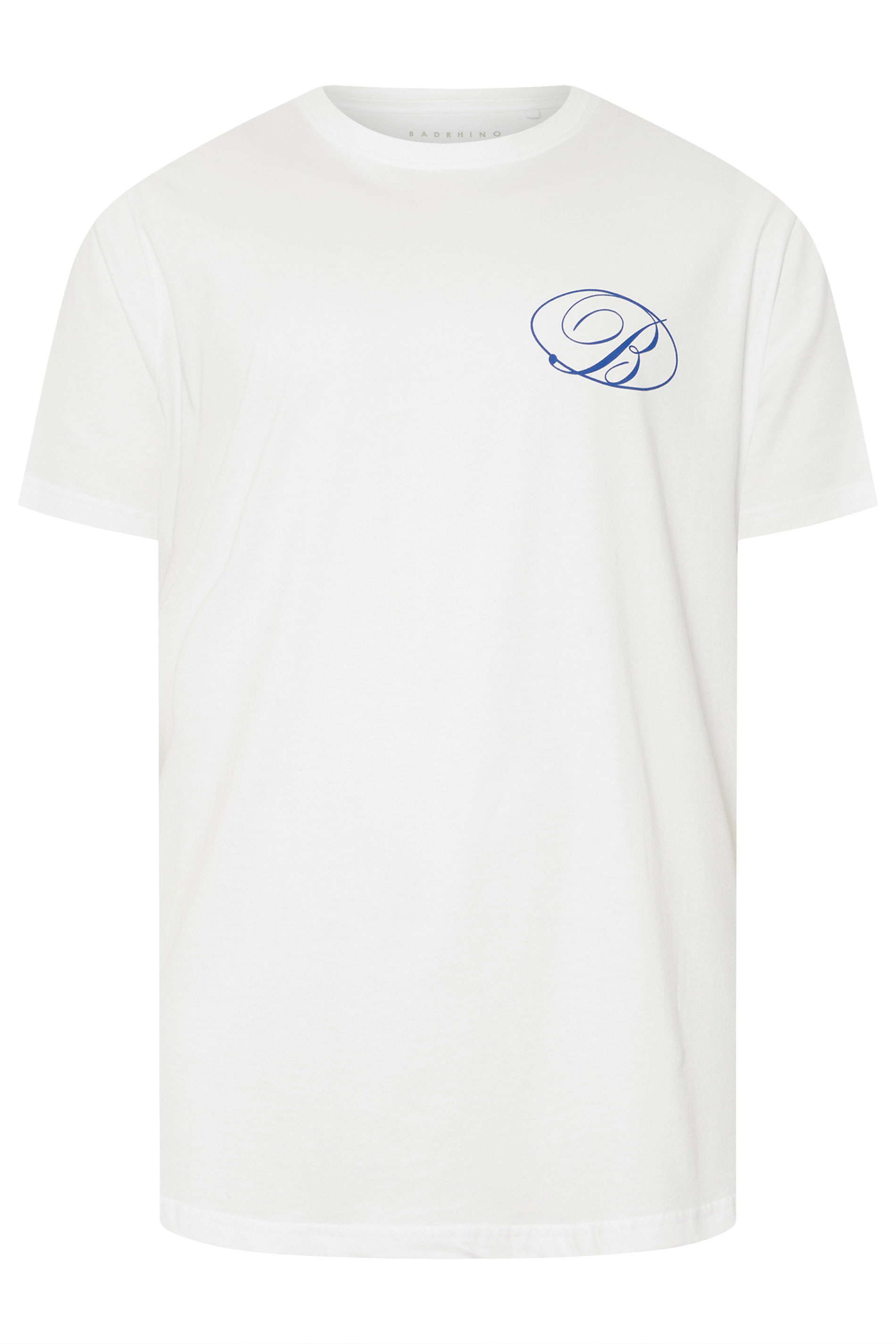BadRhino Big & Tall White Script Graphic Print T-Shirt | BadRhino 6