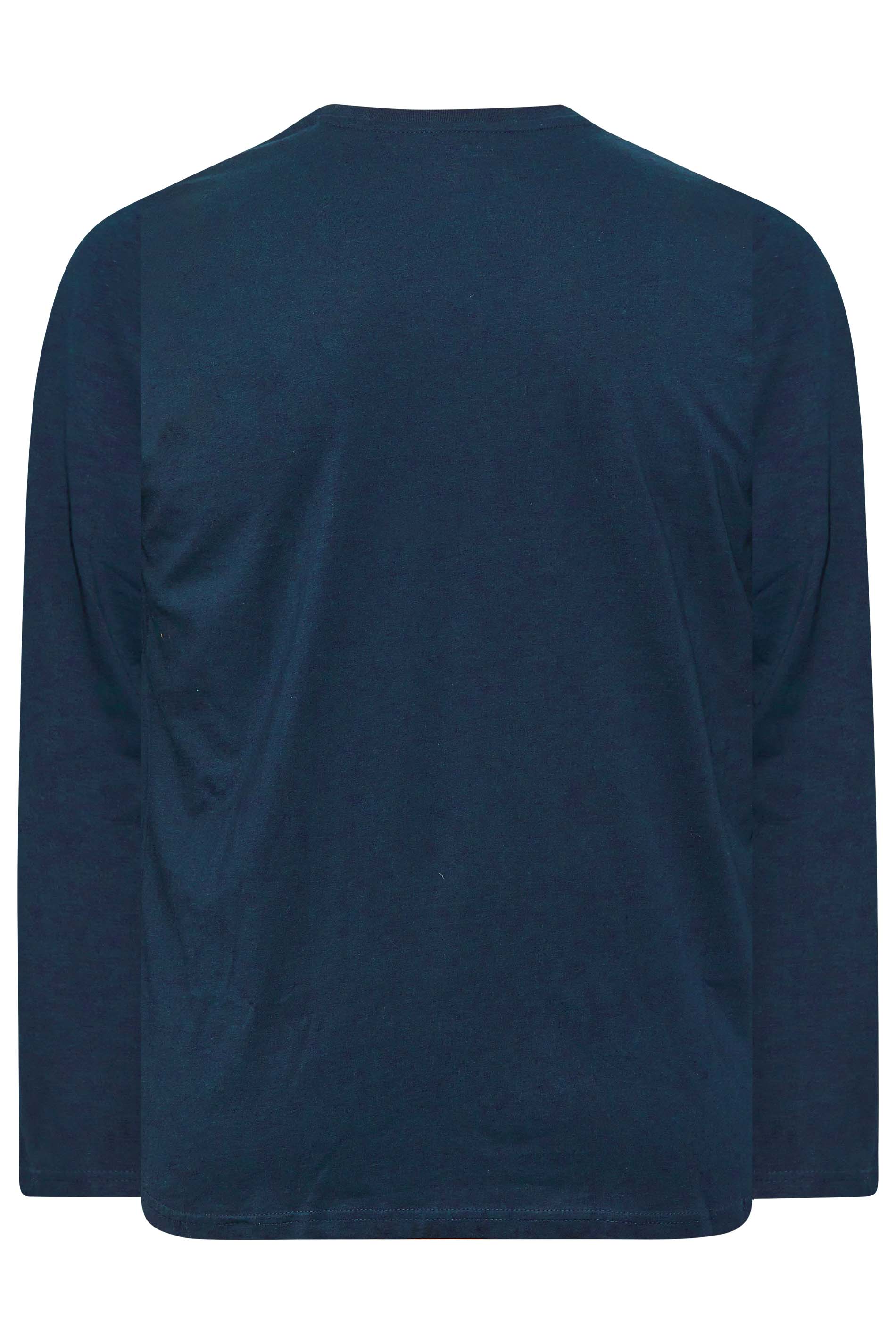 BadRhino Navy Blue Plain Long Sleeve T-Shirt | BadRhino 7