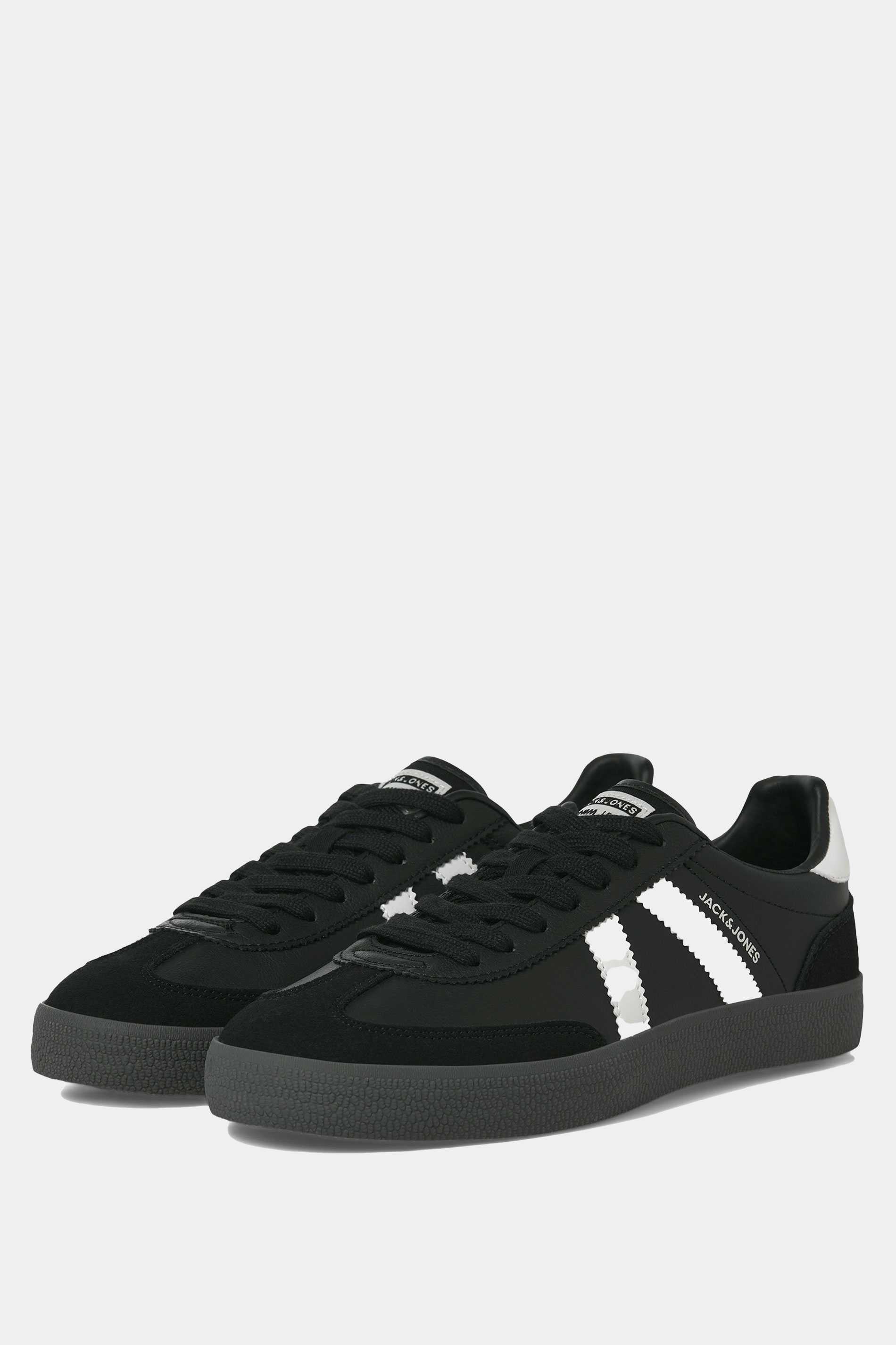 JACK & JONES Black PU Trainers | BadRhino 2