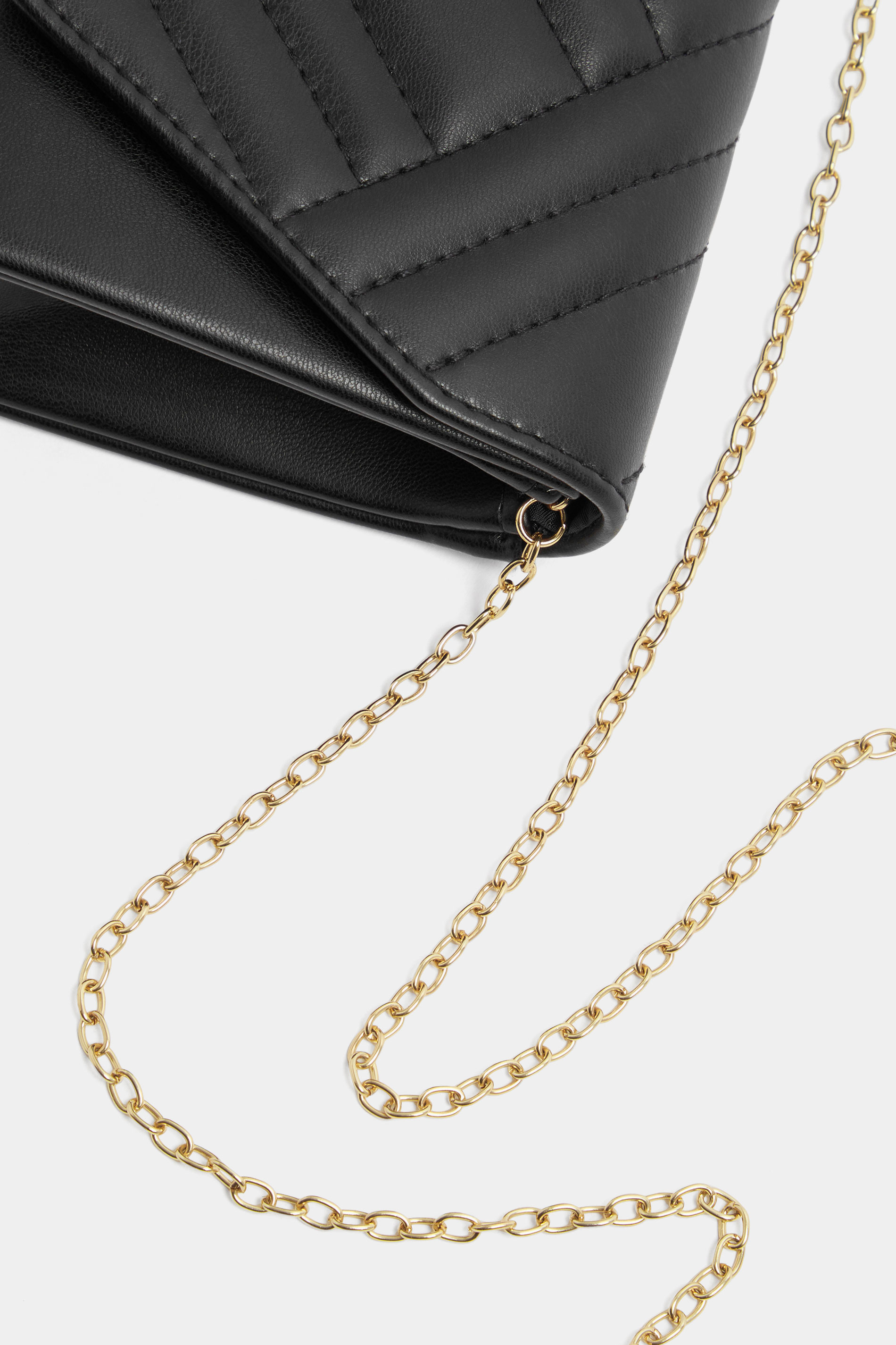 Black Chevron Clutch Bag | Yours Clothing 6