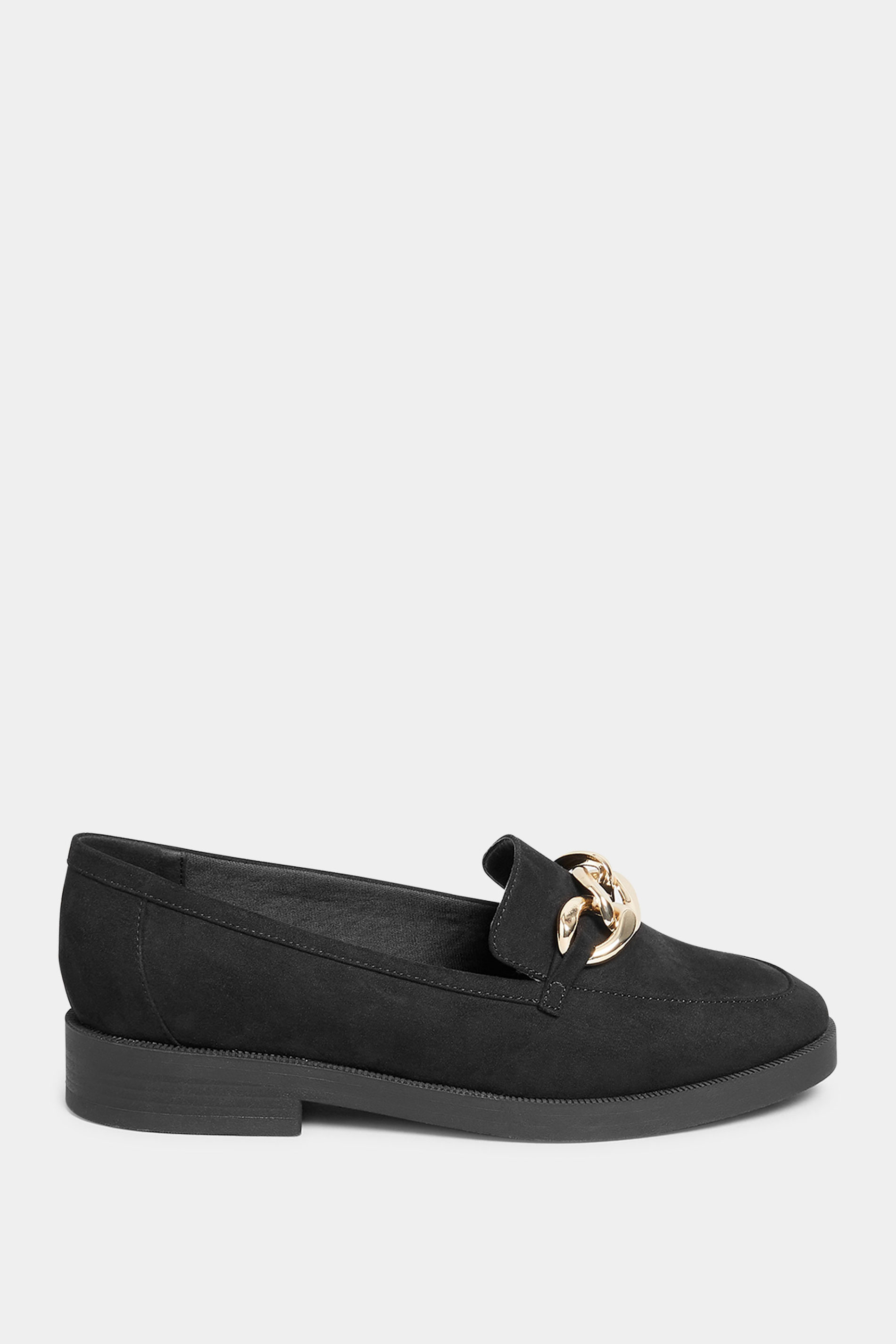LTS Black Gold Chain Loafer In Standard Fit | Long Tall Sally 3