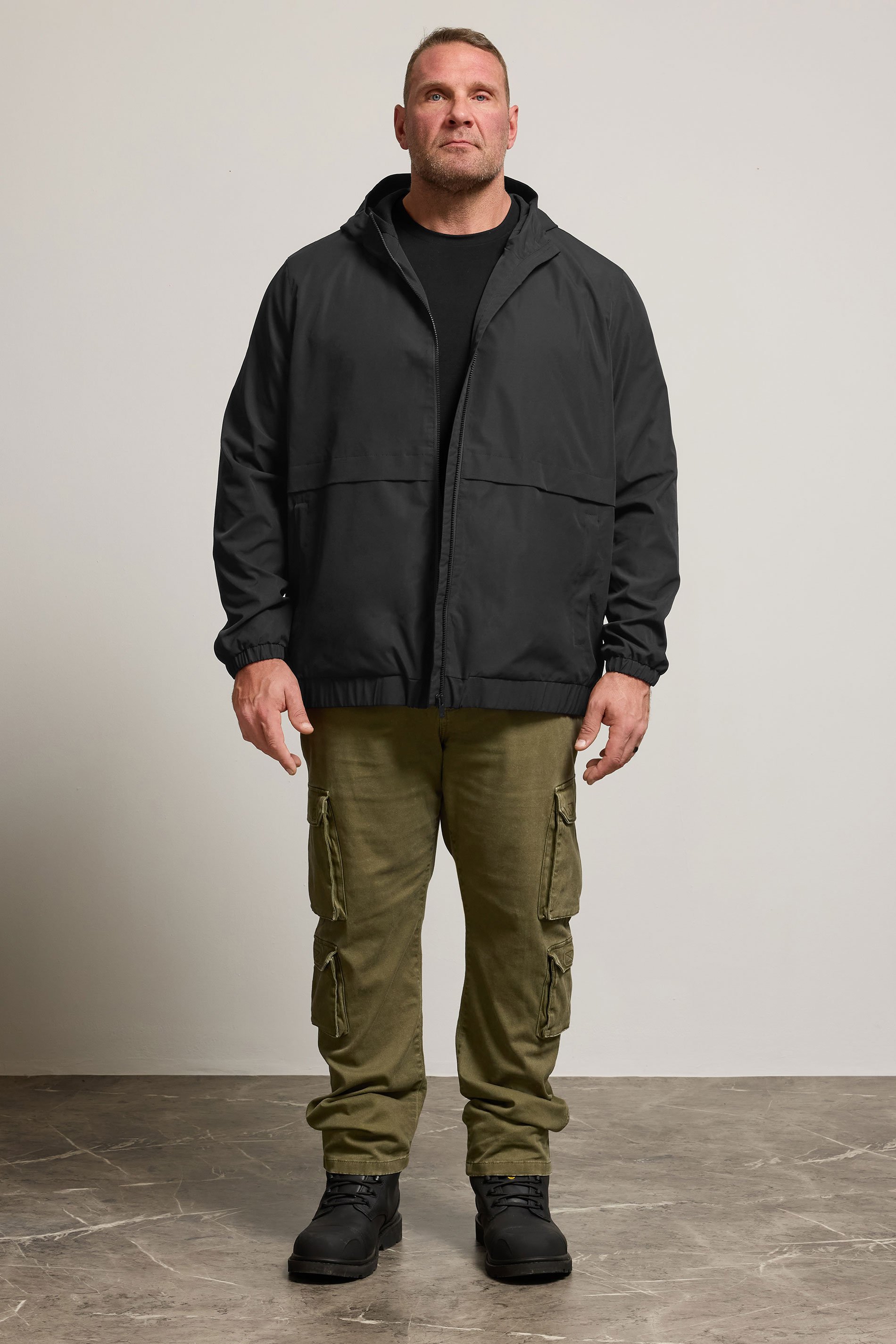 BadRhino Big & Tall Black Ripstop Zip Through Jacket | BadRhino 2