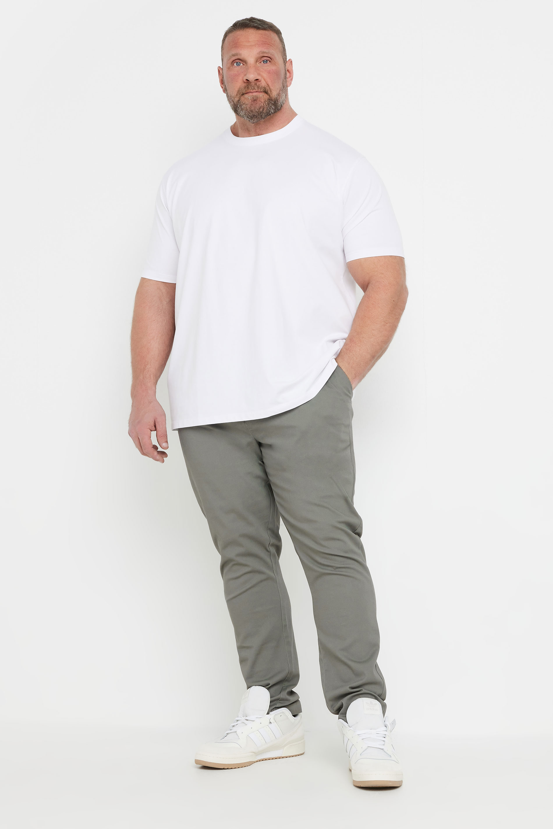 BadRhino Big & Tall Sage Green Stretch Chinos | BadRhino 4