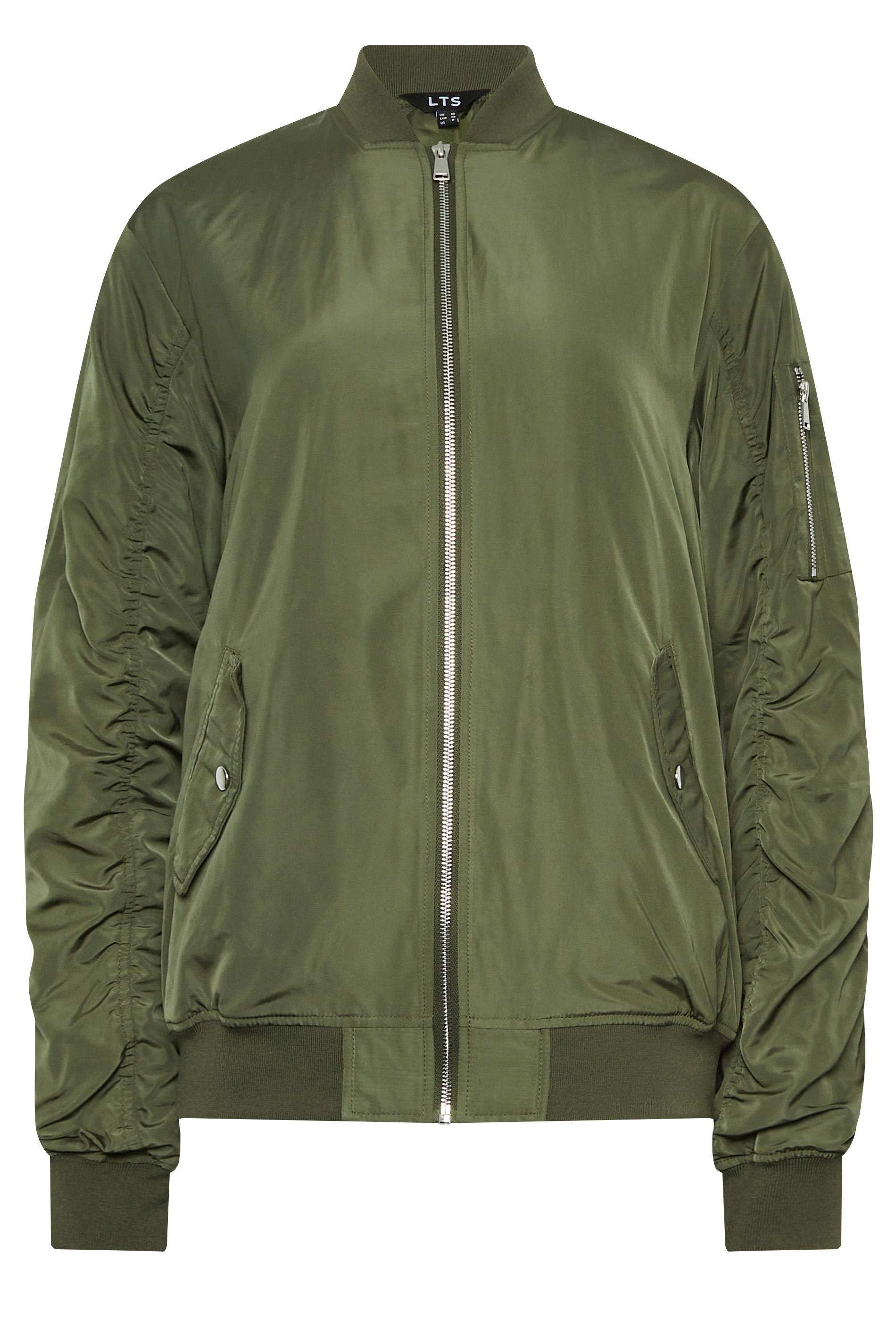 LTS Tall Women's Khaki Green Bomber Jacket