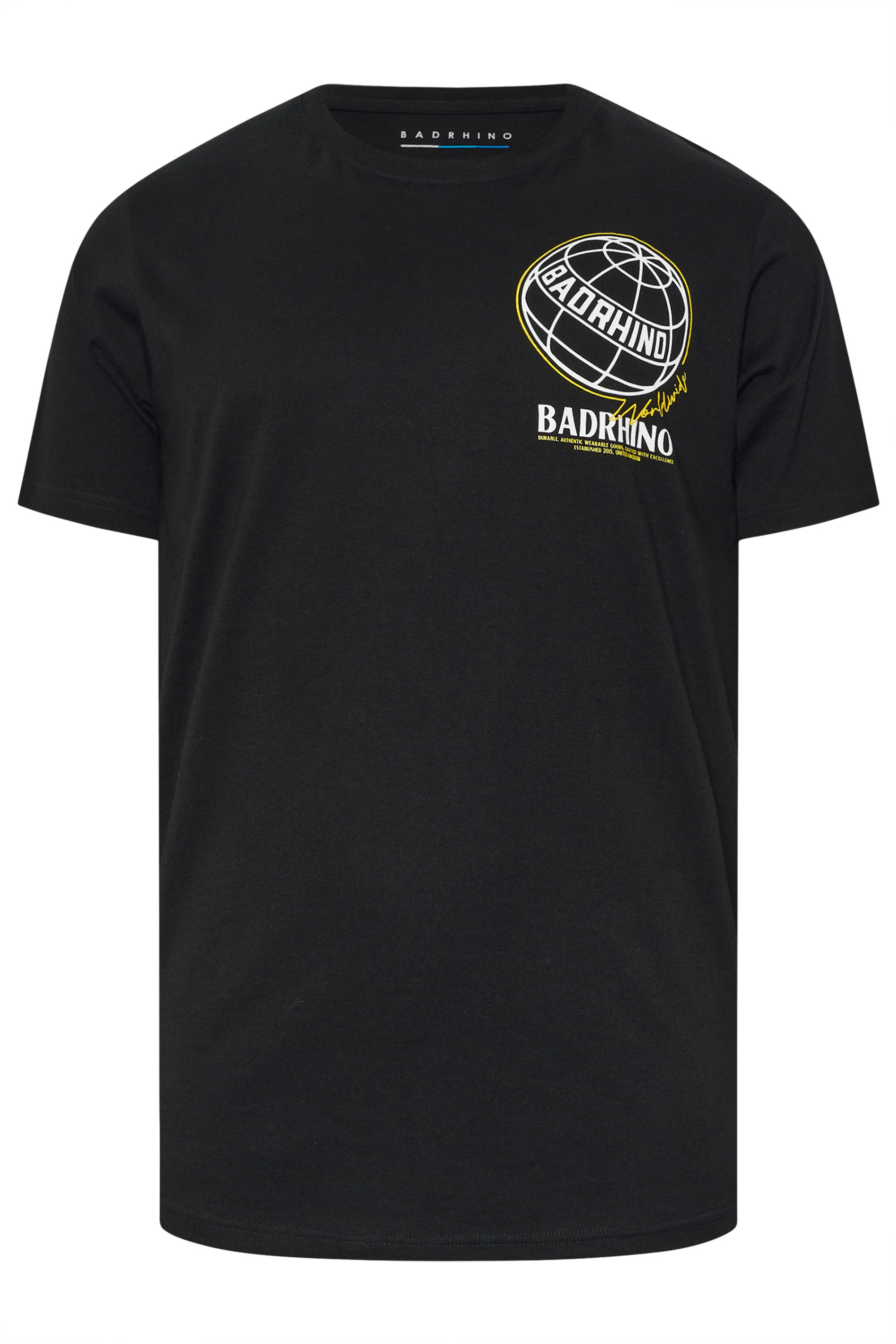 BadRhino Big & Tall 3 PACK Black & Navy Blue Worldwide Graphic T-Shirts | BadRhino 10