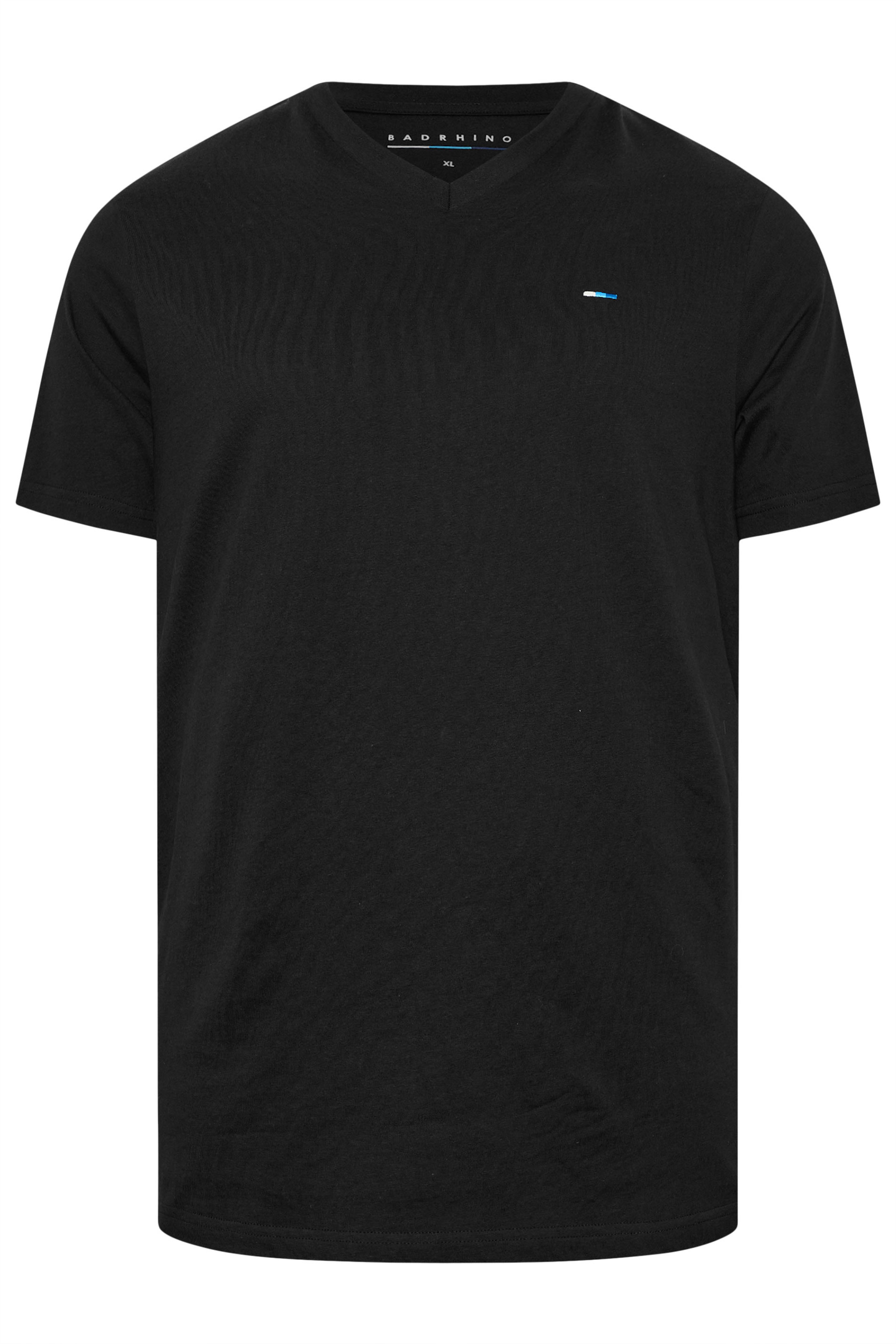 BadRhino Big & Tall Black V-Neck T-Shirt | BadRhino  5